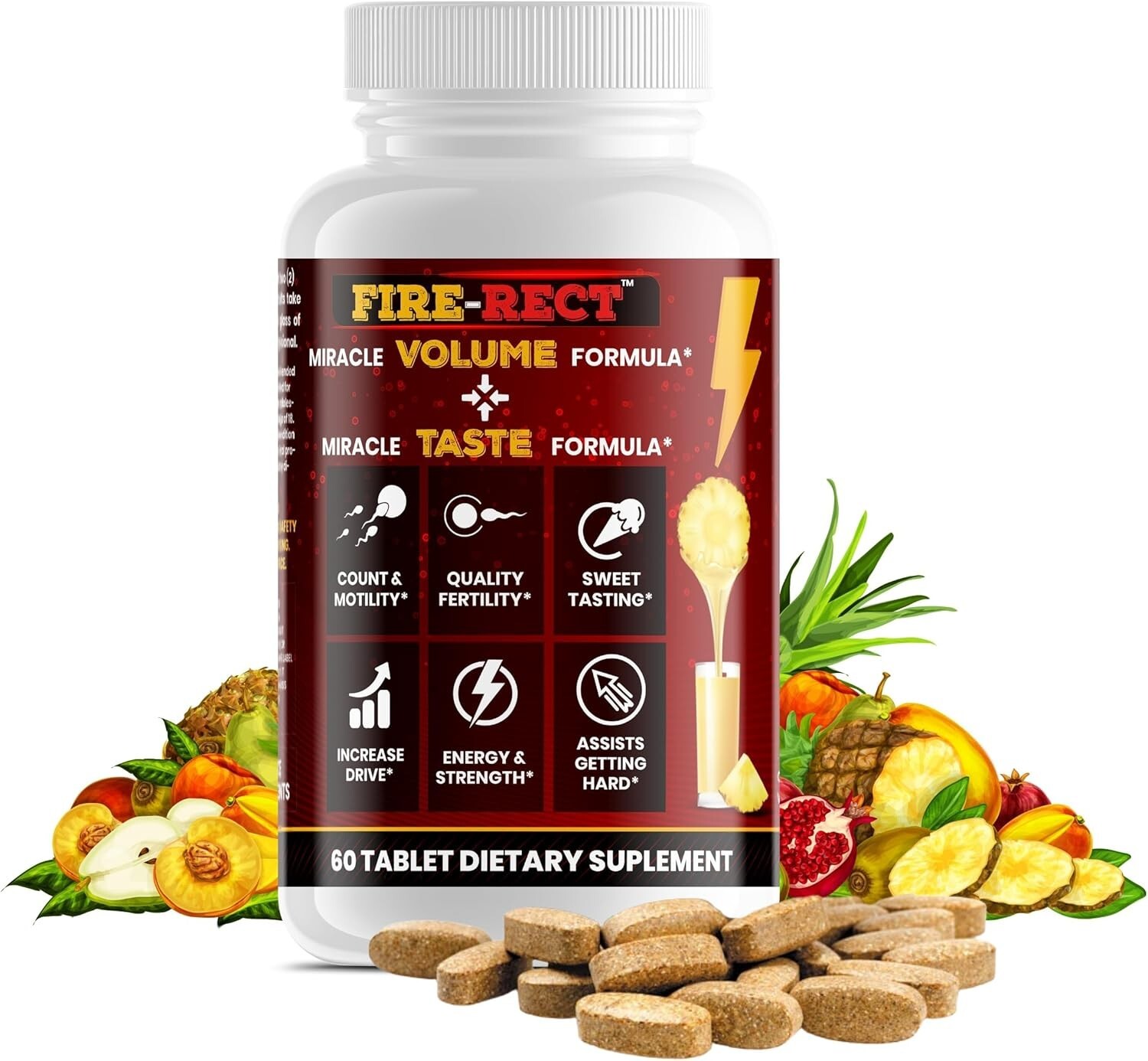 Semen Volume/Taste Booster Supplement - Men's Semen Health & Fertility