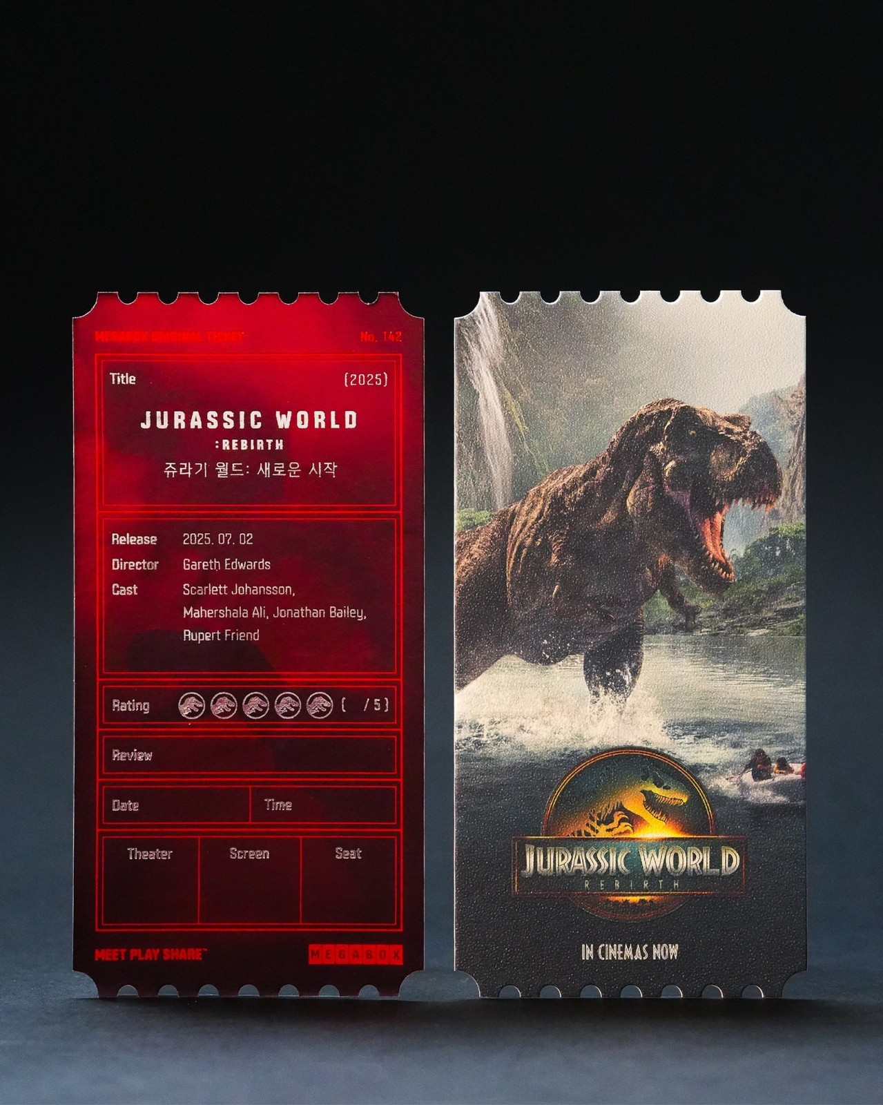 Jurassic World: Rebirth korea Megabox Original Limited movie ticket（one D/S）