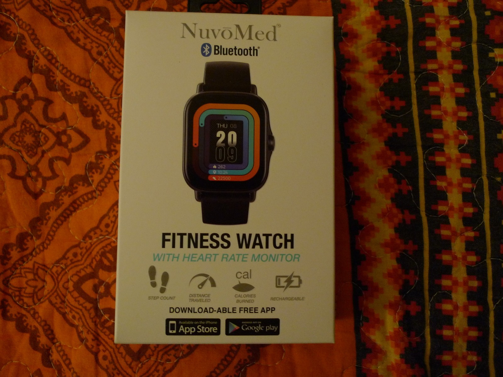 RECHARGEABLE BLUETOOTH FITNESS WATCH SALES Nuvo Med Heart Rate Monitor FreshSpun