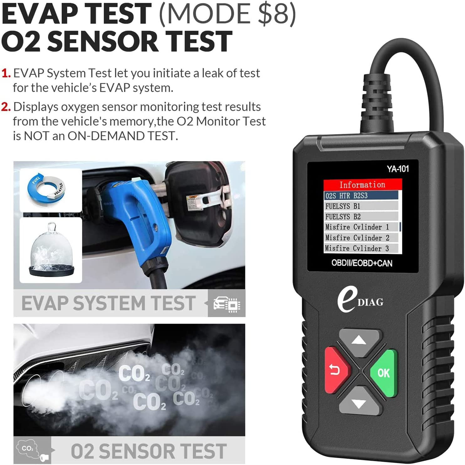 Automotive OBD2 Scanner Code Reader Fault Engine Car Checker Diagnostic Tools