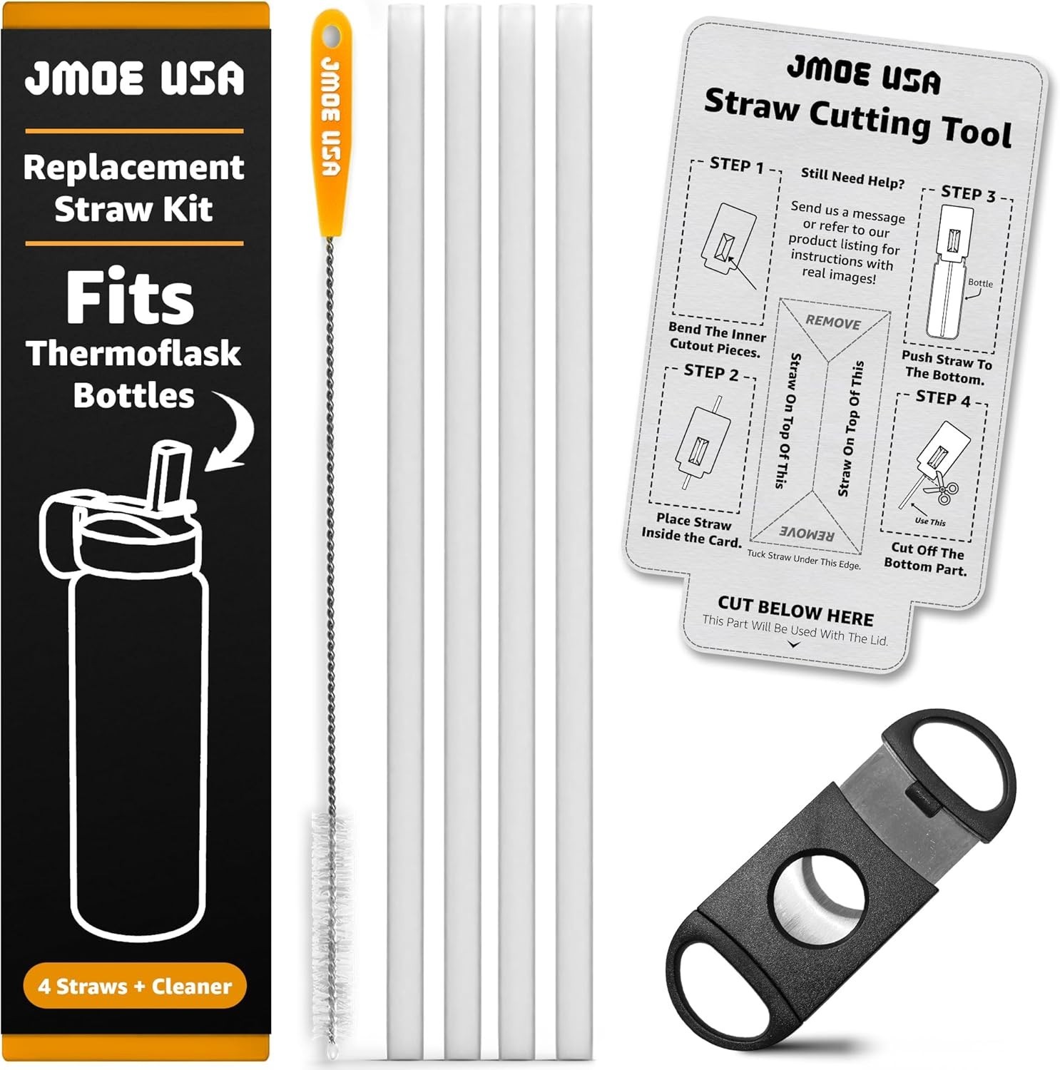 Replacement Straws For Thermoflask Water Bottles | Fits 14, 16, 18, 24, 32, 40oz
