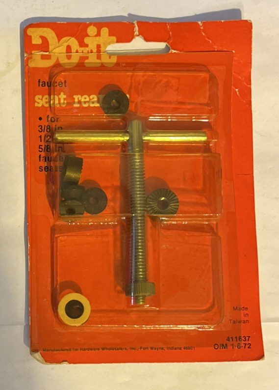Do-It Faucet Seat Reamer (1) For 3/8 inch, 1/2 Inch & 5/8 Inch Faucet Seats. NOS