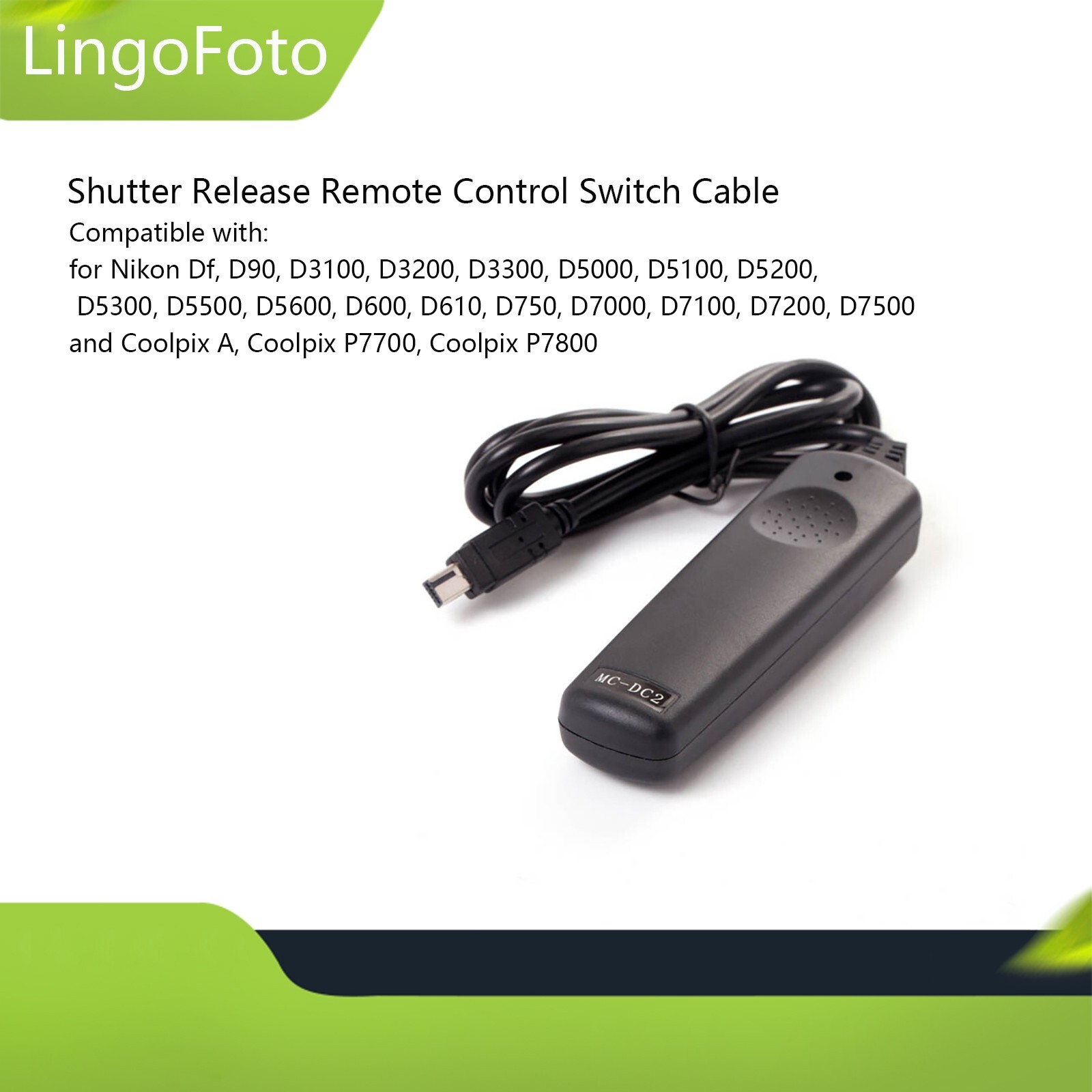 Shutter Release Remote Control Switch Cable for Nikon Df D90 D3100 D3200 D3300