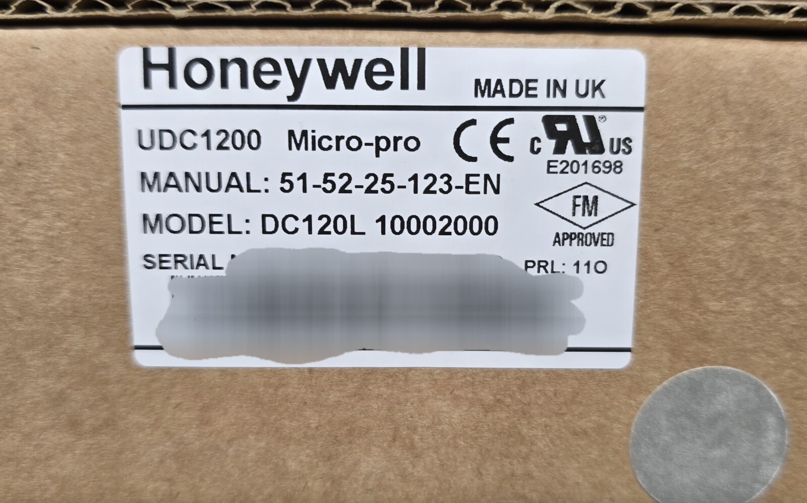 HONEYWELL DC120L-1-0-0-0-2-0-0-0 DC120L10002000 UDC1200 Controller Micro-Pro