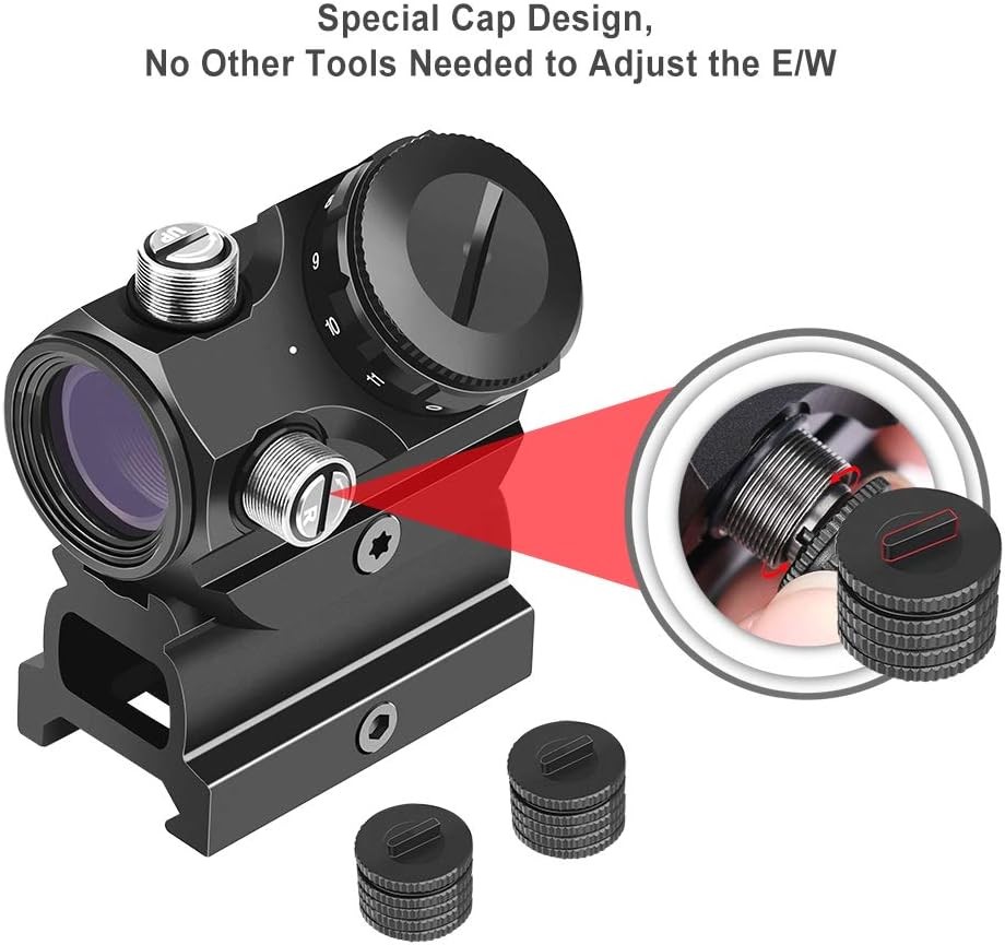 Feyachi RDS-22 2 MOA Red Dot Sight Compact Red Dot Scope 1 x 22mm，Selectable w
