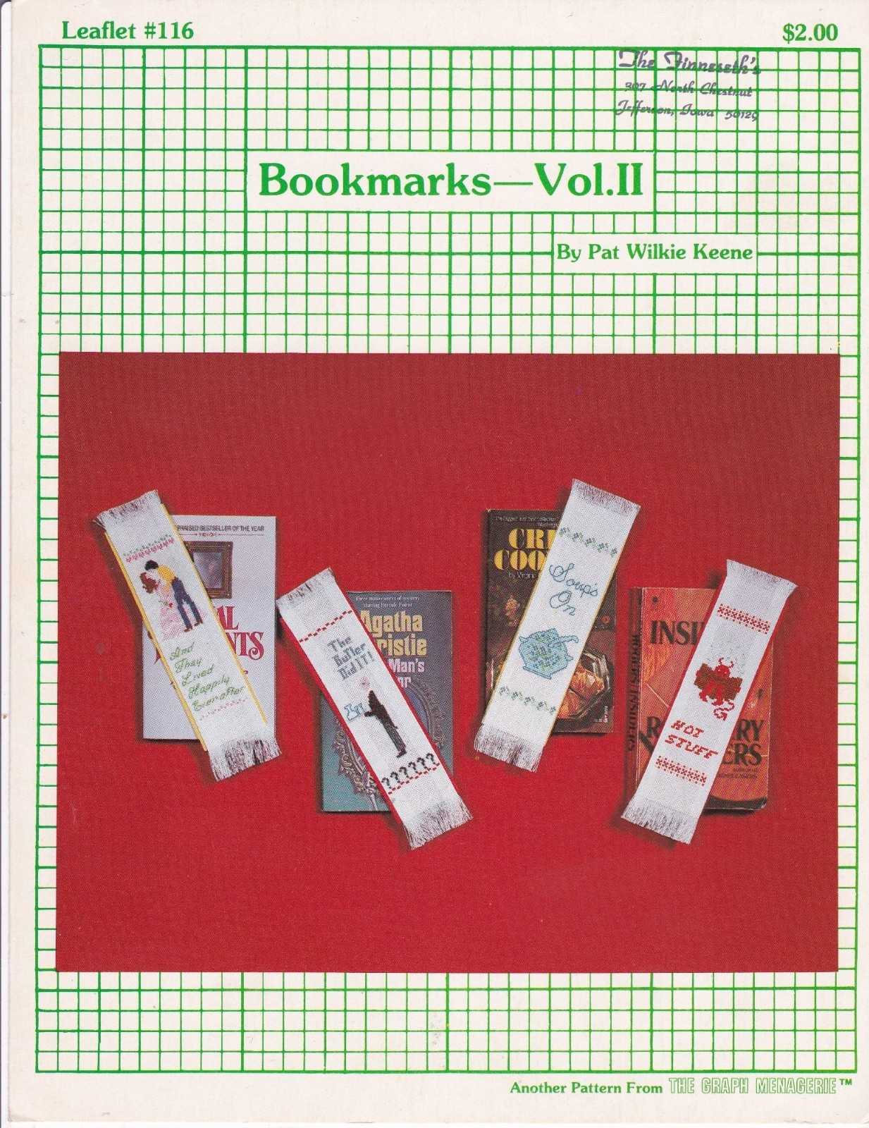 Vintage Cross Stitch Patterns, Bookmarks Volume II by Pat Wilkie Keene, Graph Me