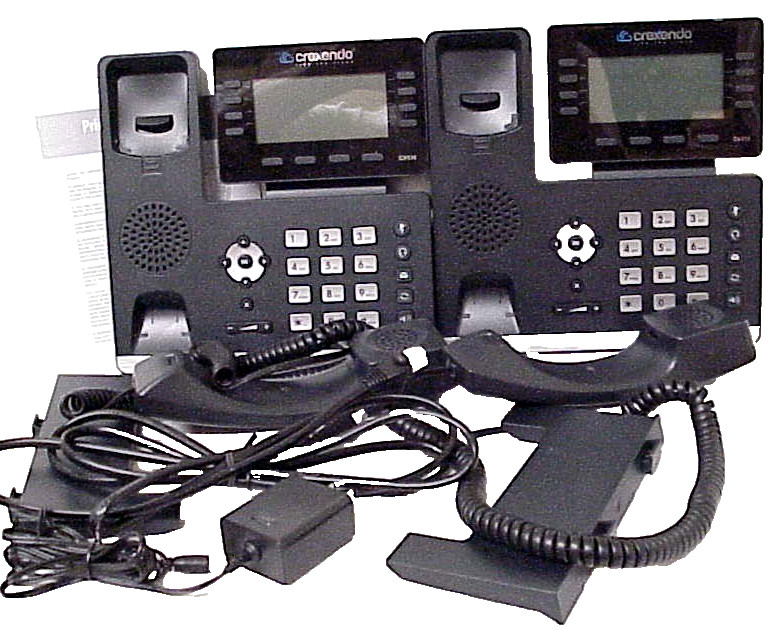 2 CREXENDO PRIME BUSINESS PHONES CX-530 WITH THE BOX YEALINK SIP-T53W TELEPHONES