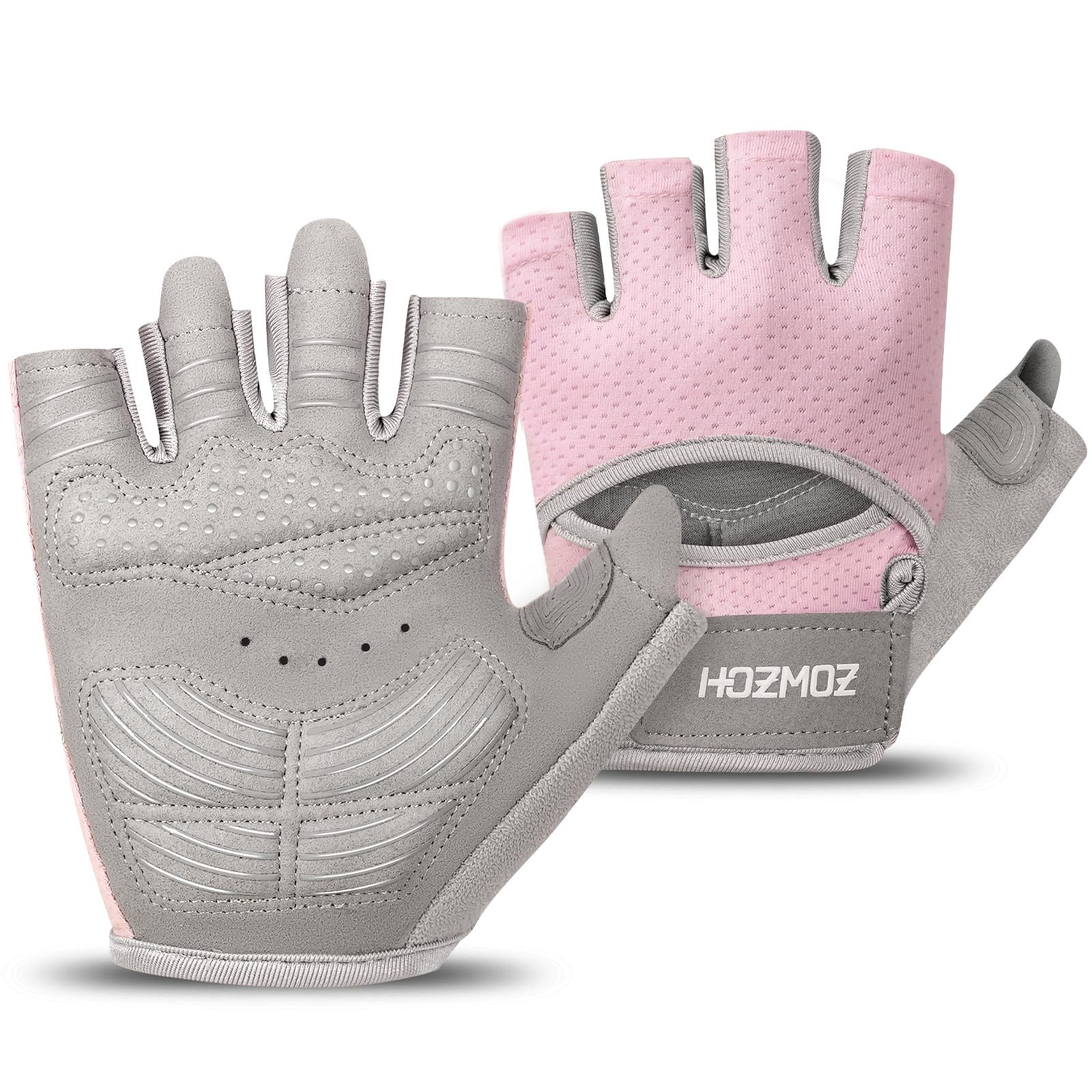 HOZMOZ Ventilated Weight Lifting Gloves, Thick Padded Workout Gym Gloves with...