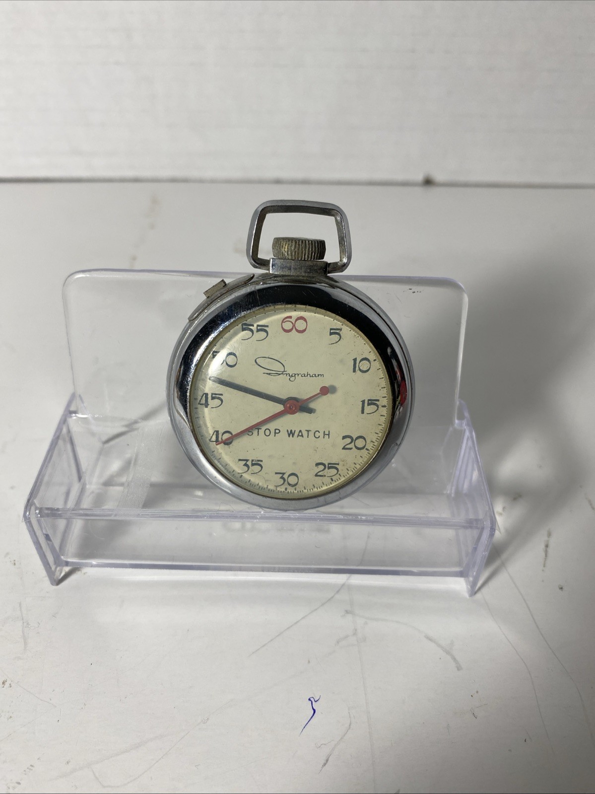 Vintage Ingraham Stop Watch Manual Wind Works