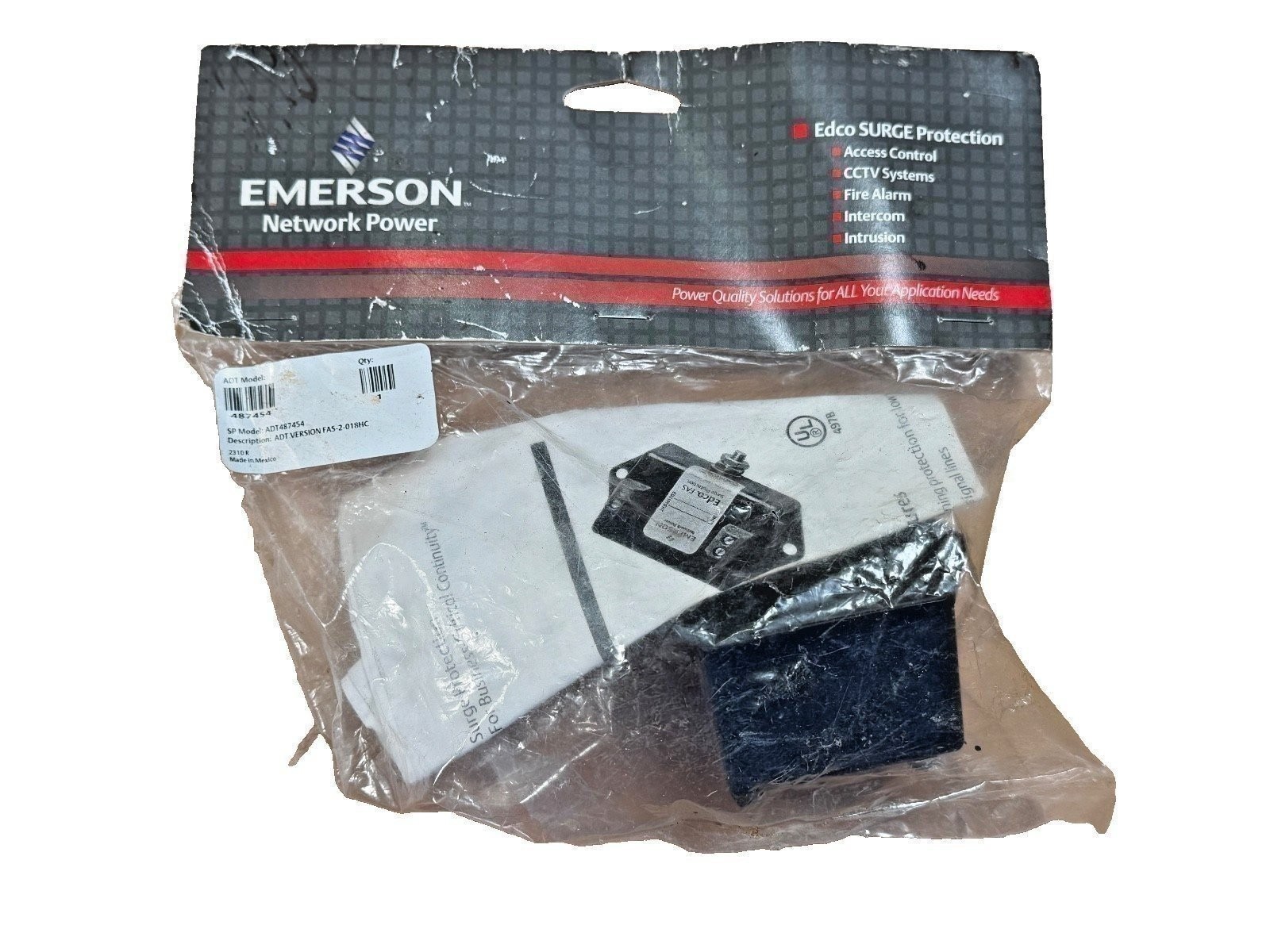 Emerson FAS-2-018HC / ADT ADT486454 Edco SURGE Protection (NEW IN BOX)