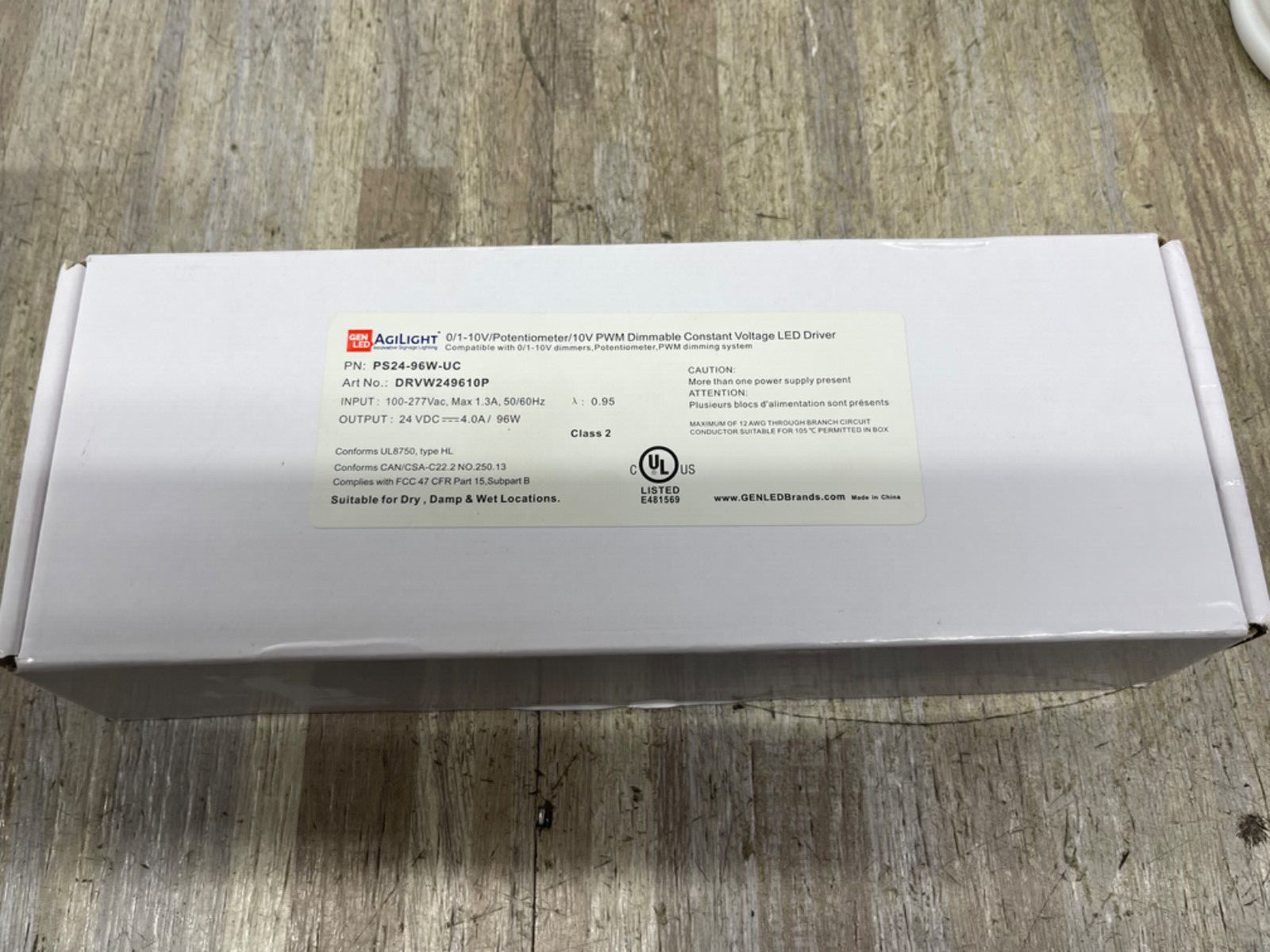 GEN LED PS24-96W-UC Agilight Dimmable Constant Voltage LED Driver