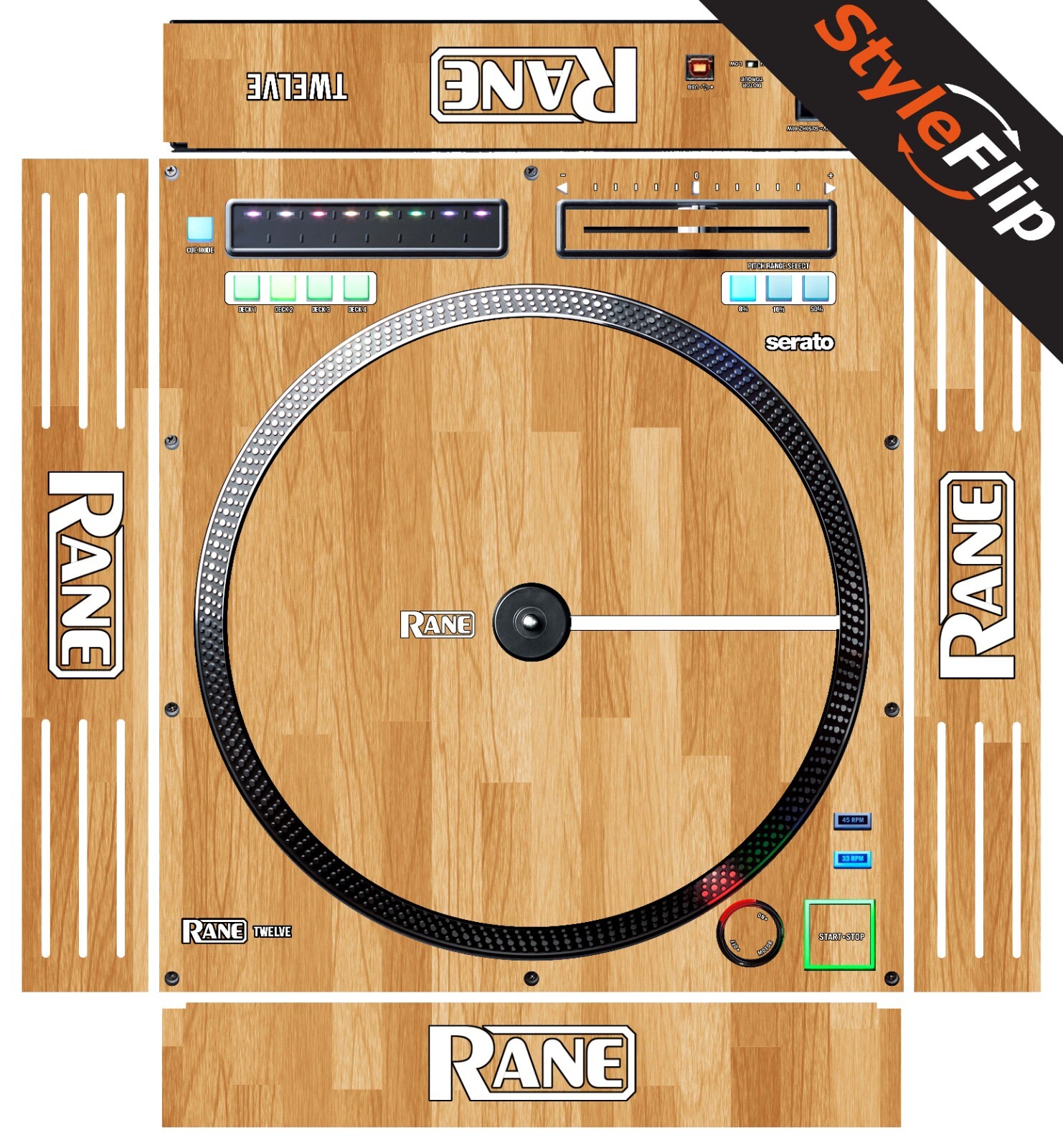Rane Twelve 2018 Version Skin | Wood #5 | Protective Decal | StyleFlip Skins