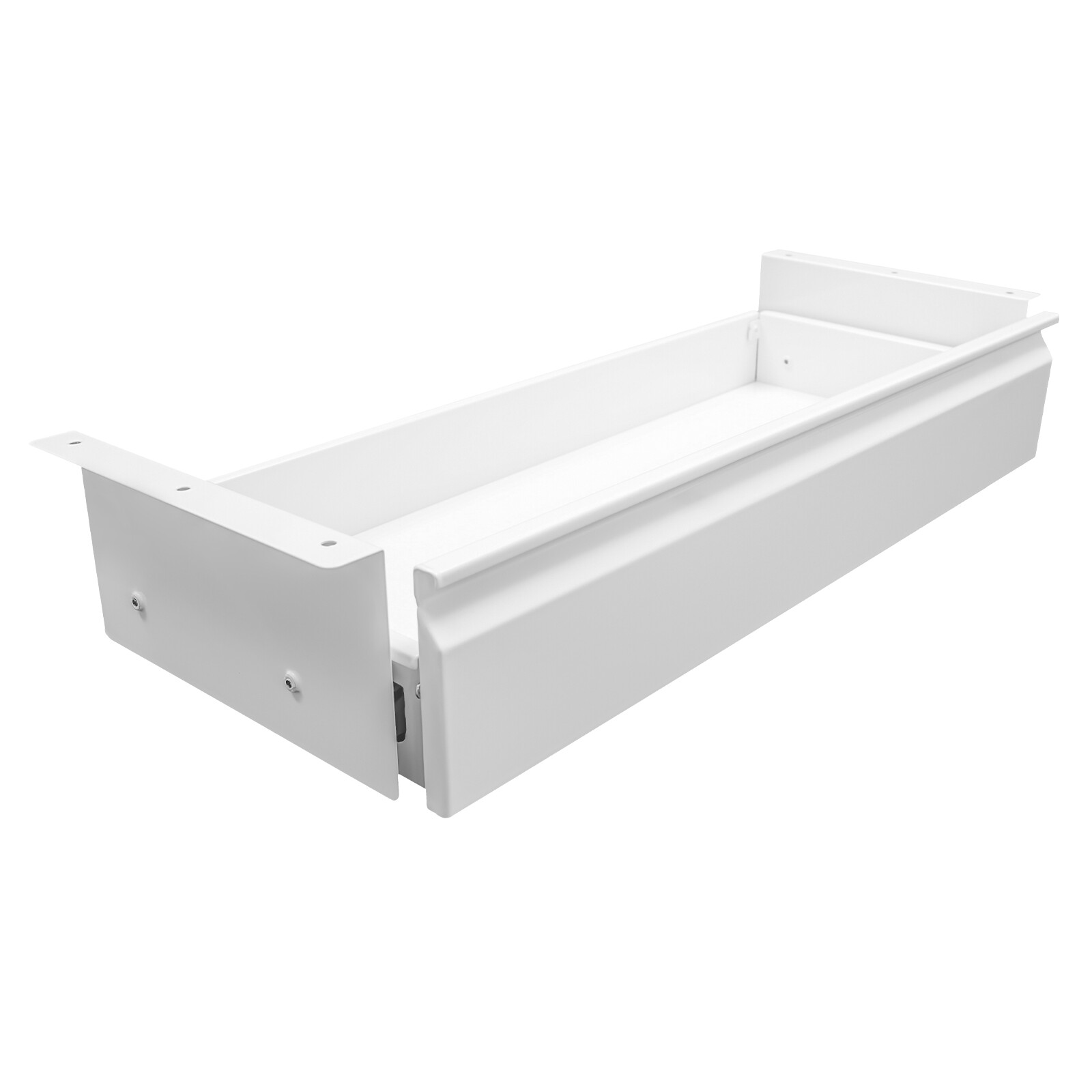 22" Desk Drawer Organizer Tray, Slide Out Office Under Desk Organizer Tray White