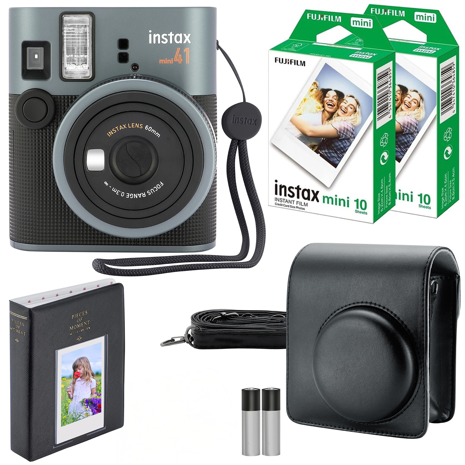 Fujifilm Instax Mini 41 Instant Camera + 20 Prints + Camera Case and Album