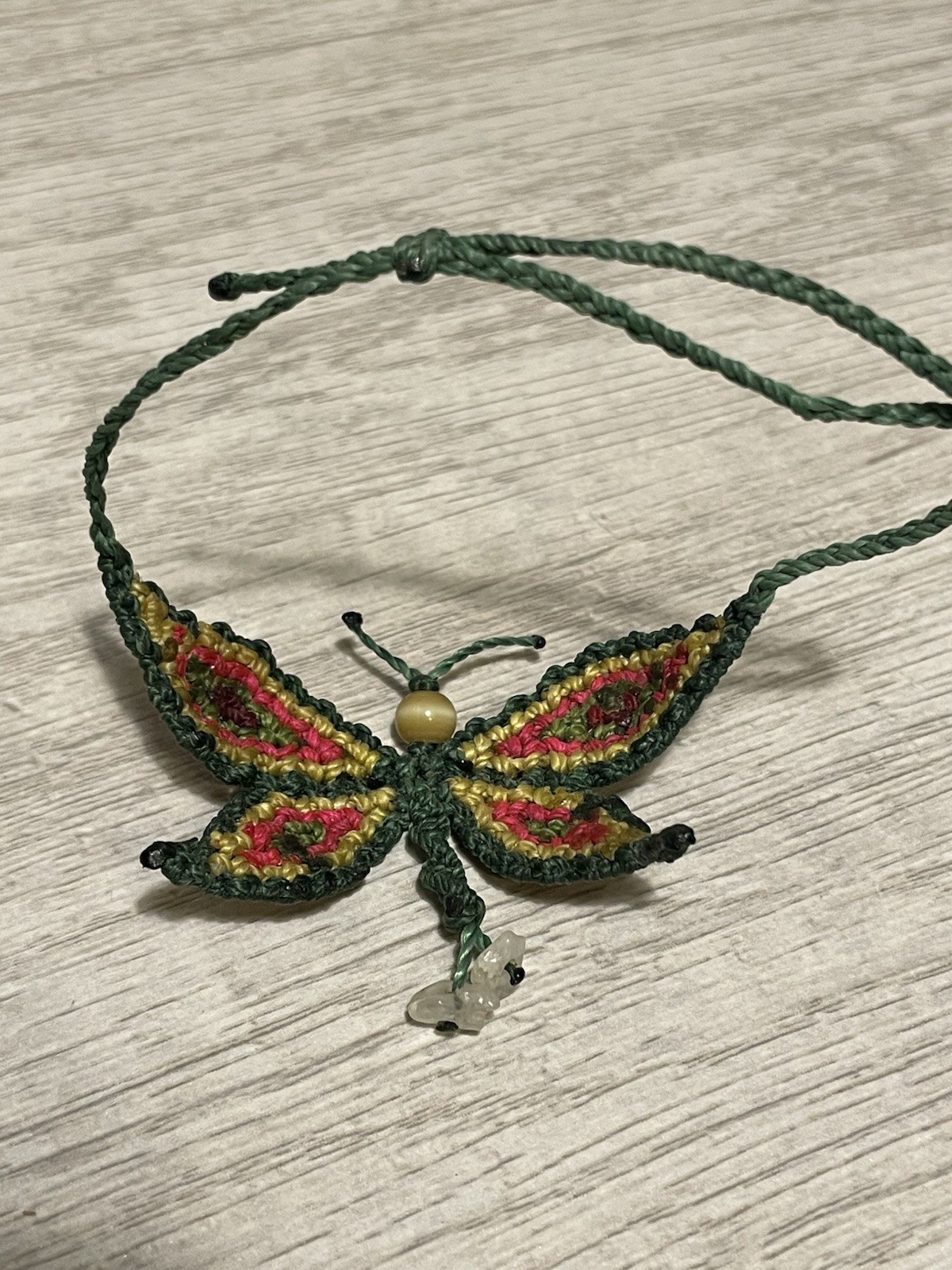 Handcrafted Hemp Butterfly Bracelet
