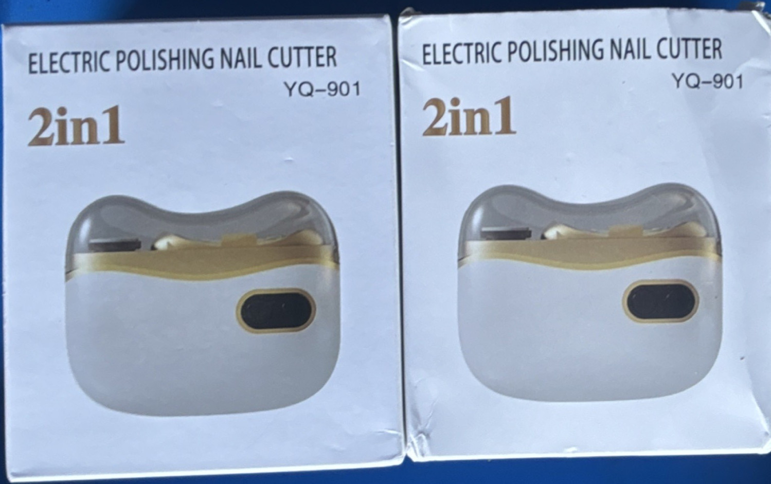 2in1 Electric Nail File & Drill YQ-901 Rechargeable Quiet White Gold