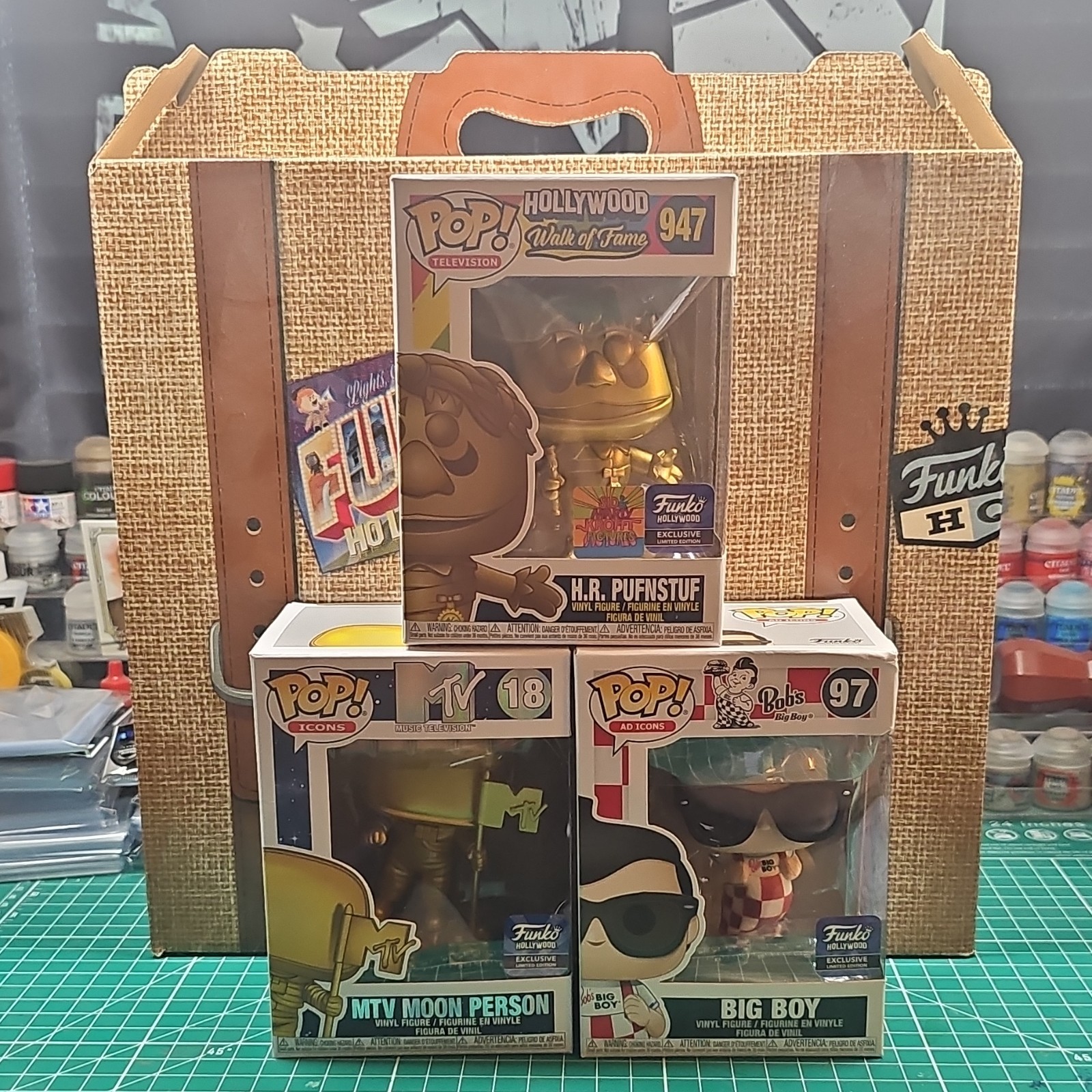 Funko Pop! Hollywood HQ Lot - MTV Moon Person #18 H.R. Pufnstuf #947 Big Boy #97