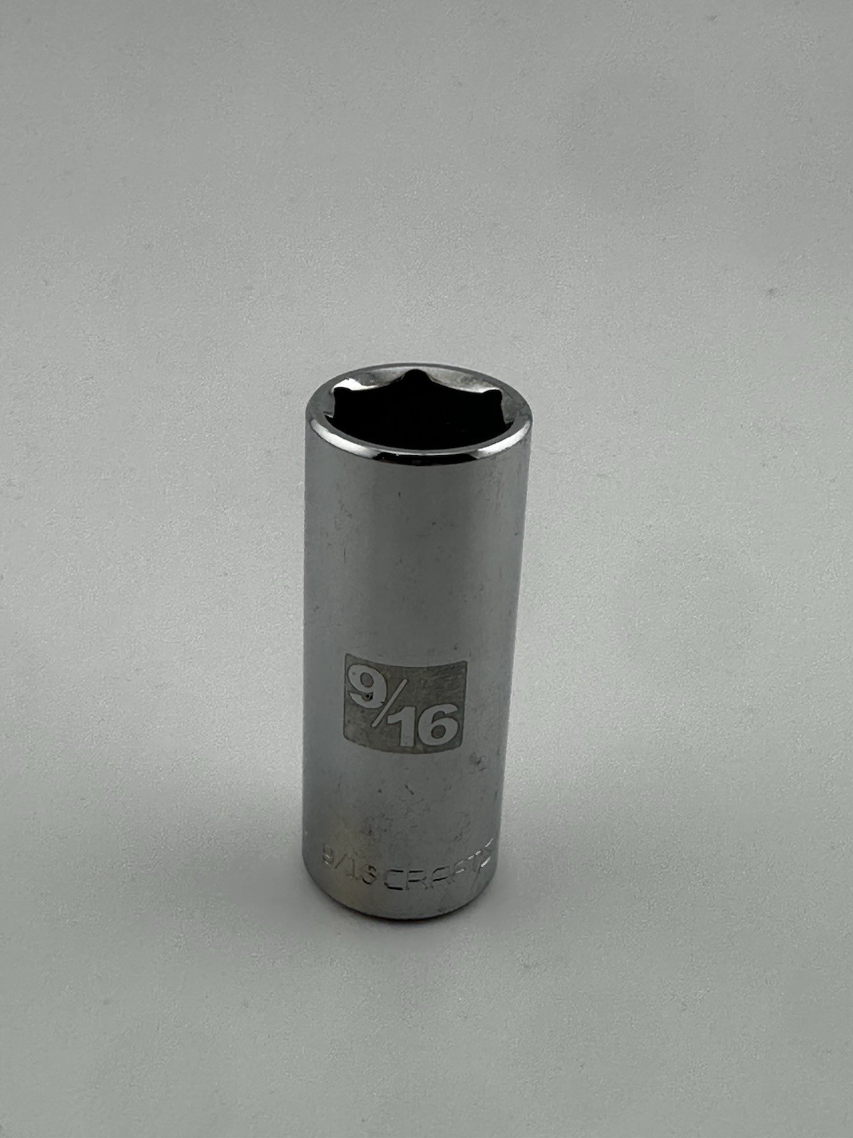 Craftsman 9/16" Deep Well Socket, 6 Point, 1/4” Drive 45818 Easy Read. 169