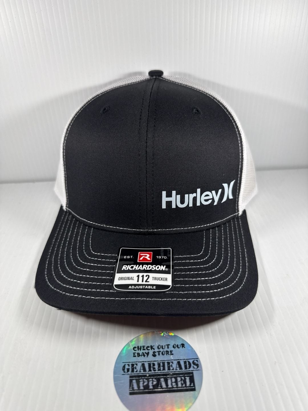 Hurley Men's Black/White Richardson 112 Trucker Snapback Hat