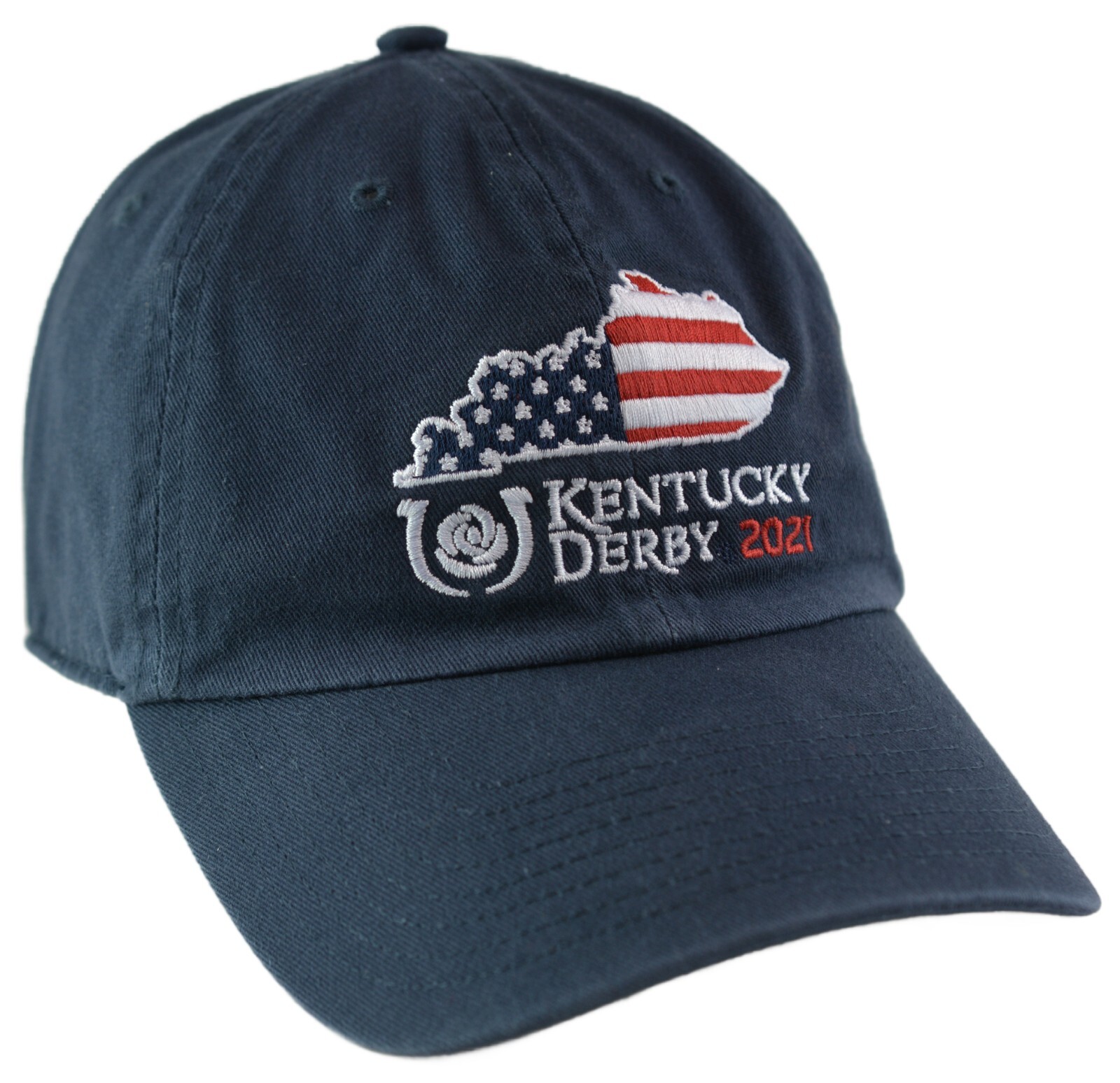 '47 Kentucky Derby Churchill Downs Statesman Flag Blue Clean Up Relaxed Fit Hat