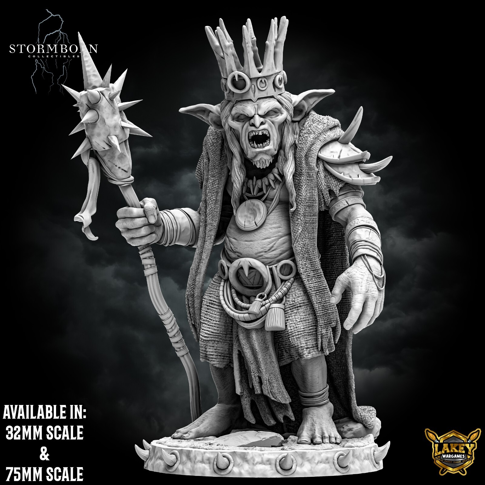 The Goblin King - Stormborn Collectibles | DnD | TTRPG | 3D Printed Miniature |