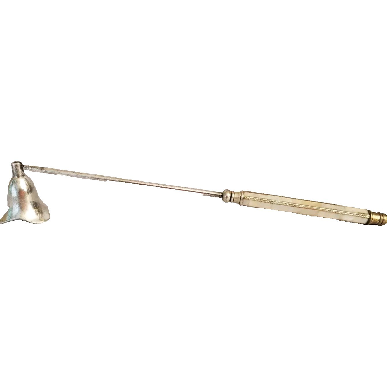 Silver Plated Candle Wick With Mother Of Pearl Handle