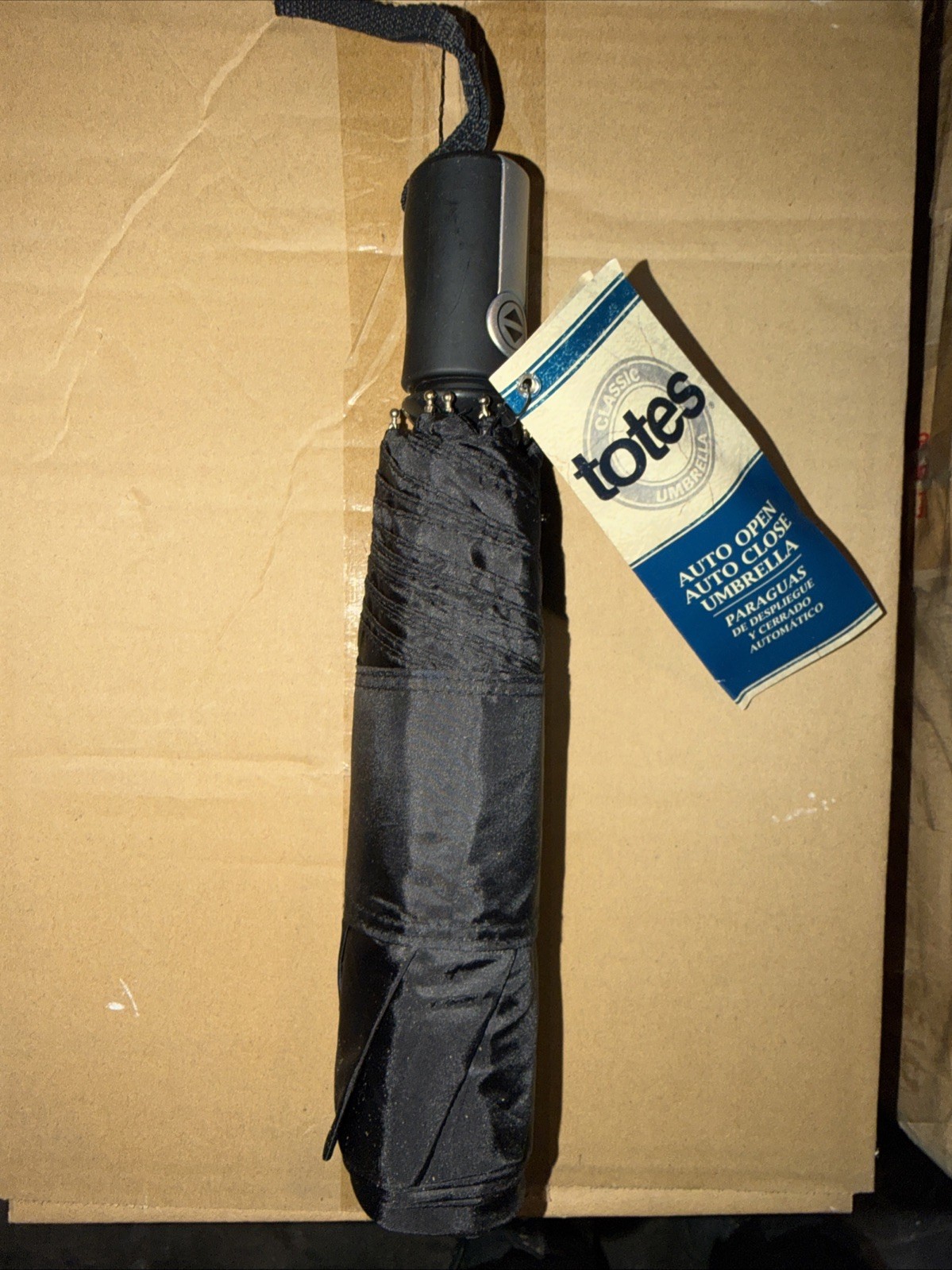 Totes Size 43 Auto Open/Close Umbrella Black-07920
