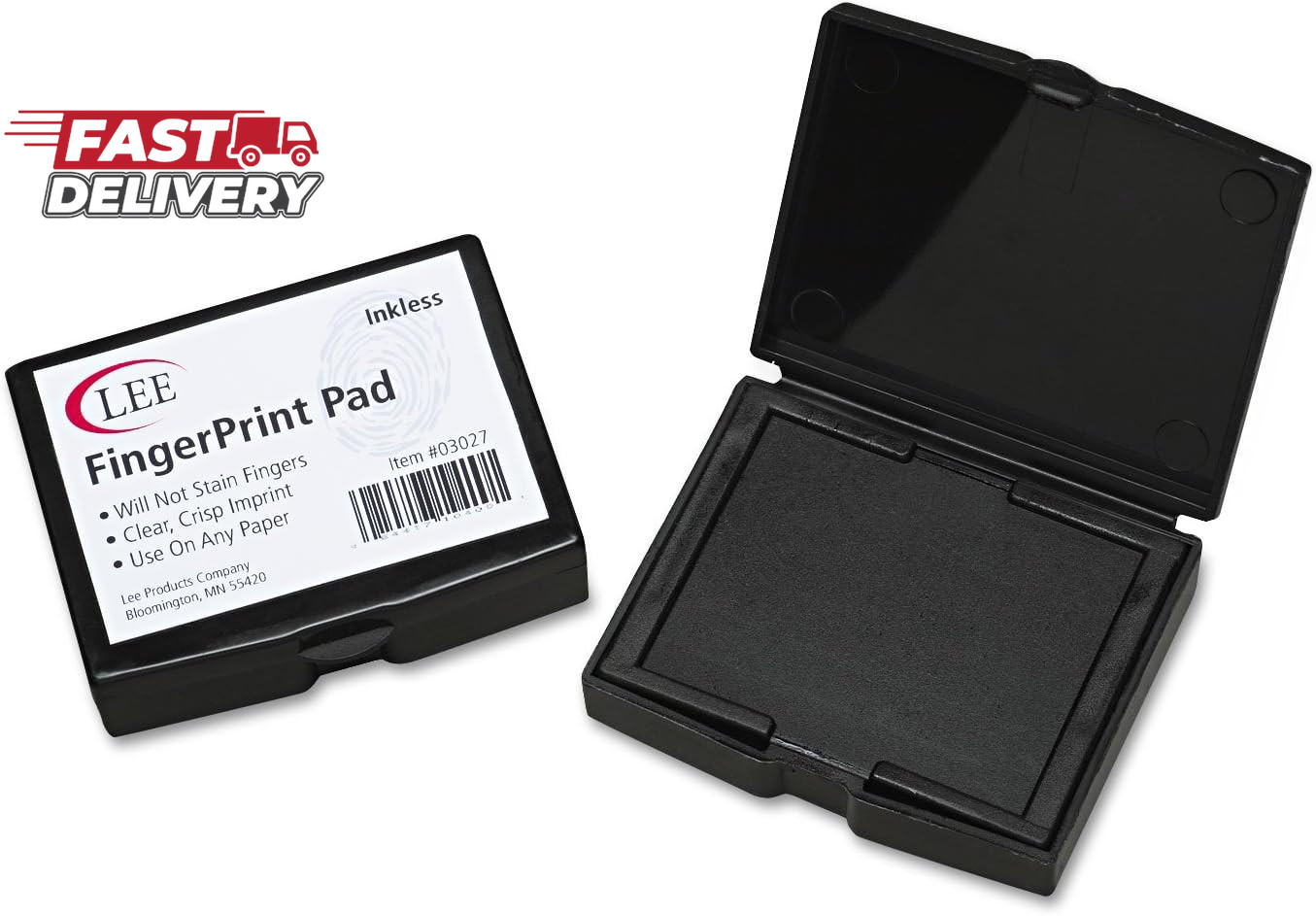 Lee Inkless Fingerprint Pad (S03027),Black,0.5" X 2.3" X 1.8"