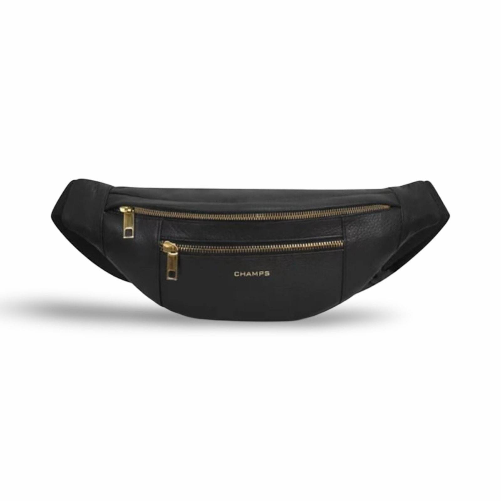 CHAMPS Leather Waist-Pack- Black