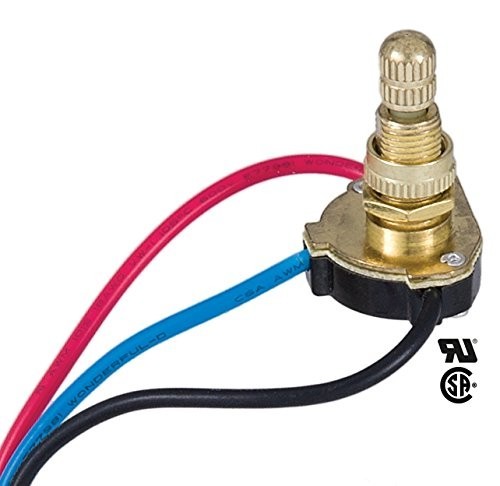 3-Way, 4 Position, 2 Circuit Rotary Switch with Removable Knob