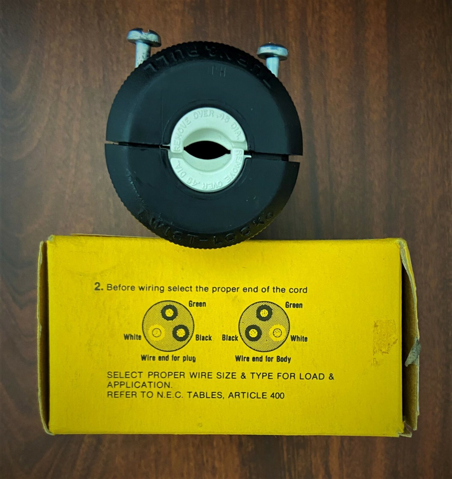 Hubbell Wiring Device-Kellems HBL2311VBK Locking Plug
