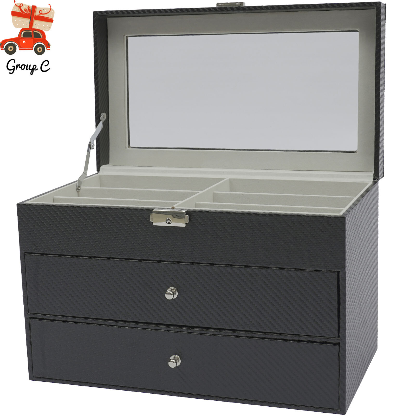 18 Slot Eyeglass Sunglasses Storage Box 3 Layers Glasses Display Organizer Case