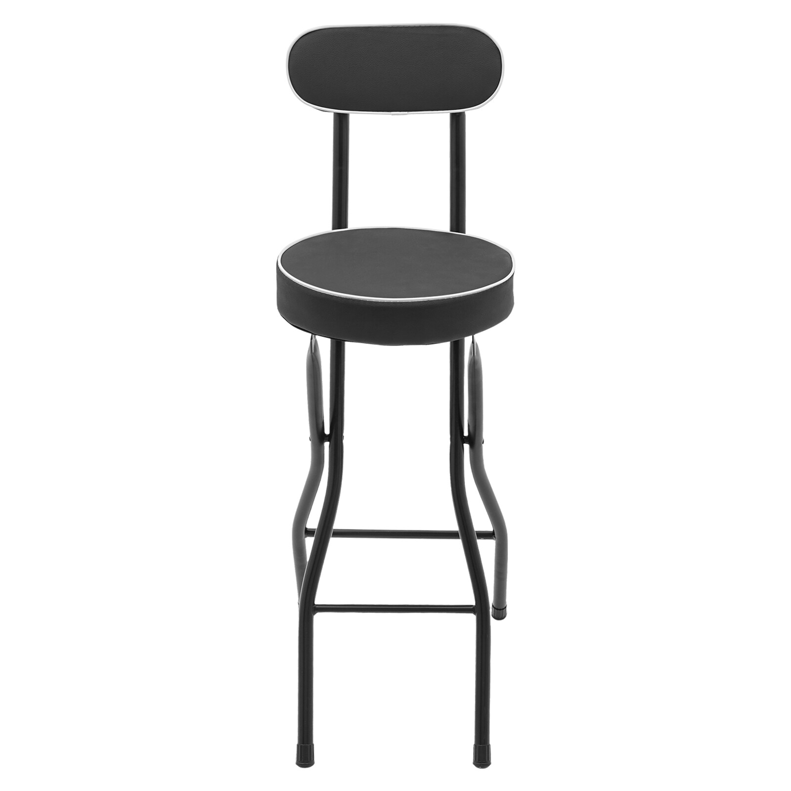 2pcs Black Counter Stool Bar Stool Portable Folding Kitchen Dining Chair US