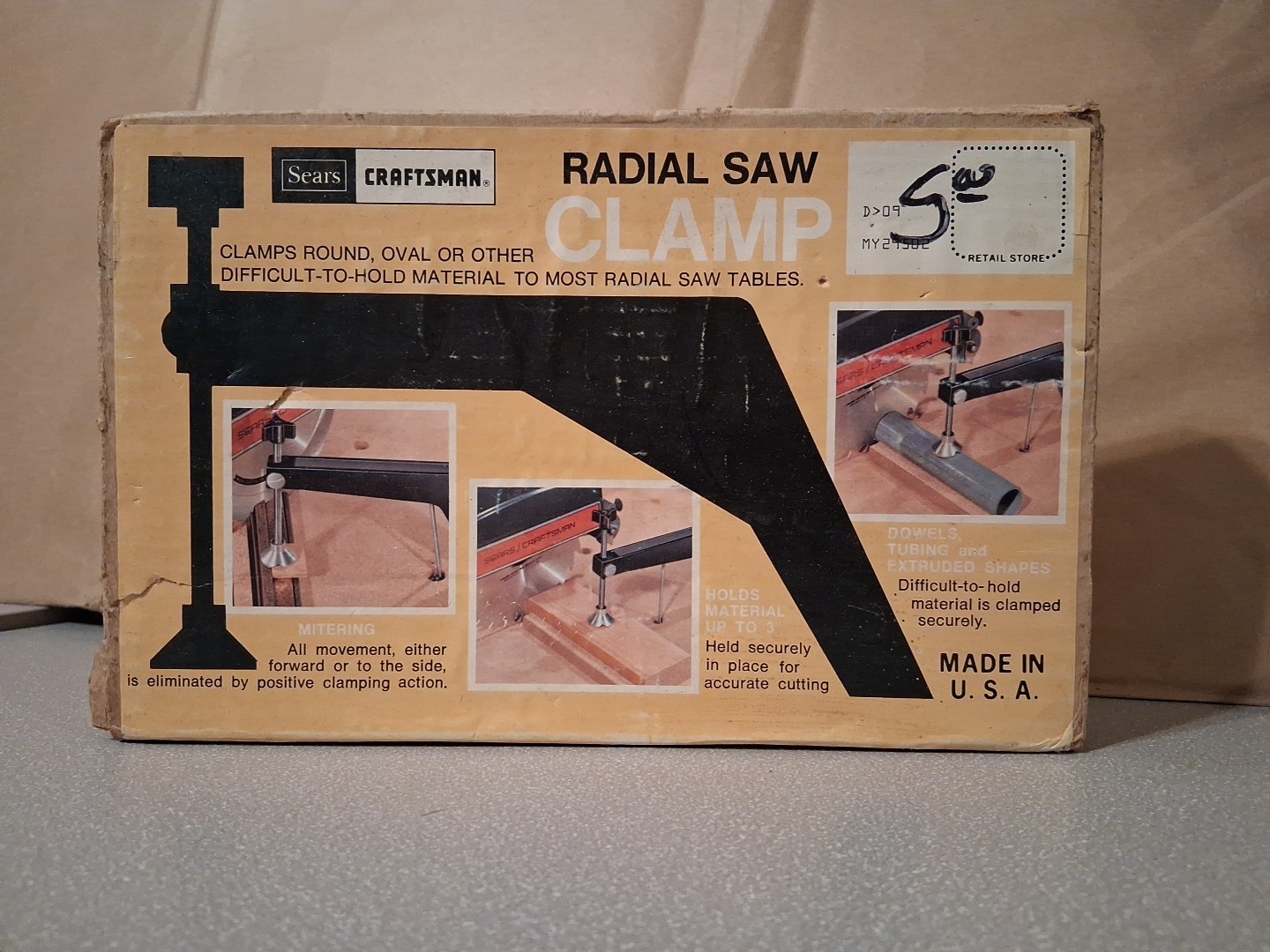 NEW Vintage Sears Craftsman Radial Saw Clamp 29502