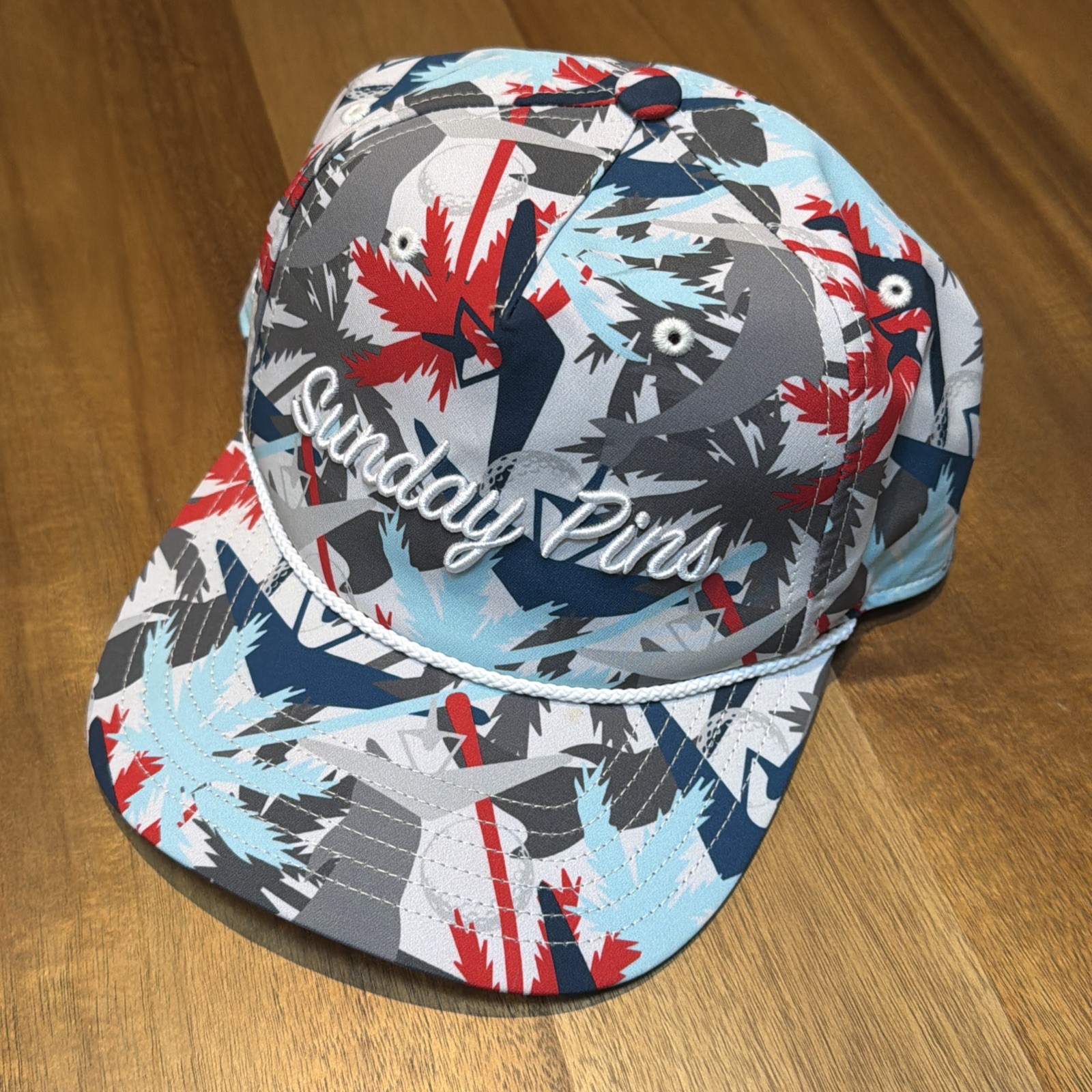 Adidas Sunday Pins Golf Hawaiian Floral Headwear SnapBack Embroidered