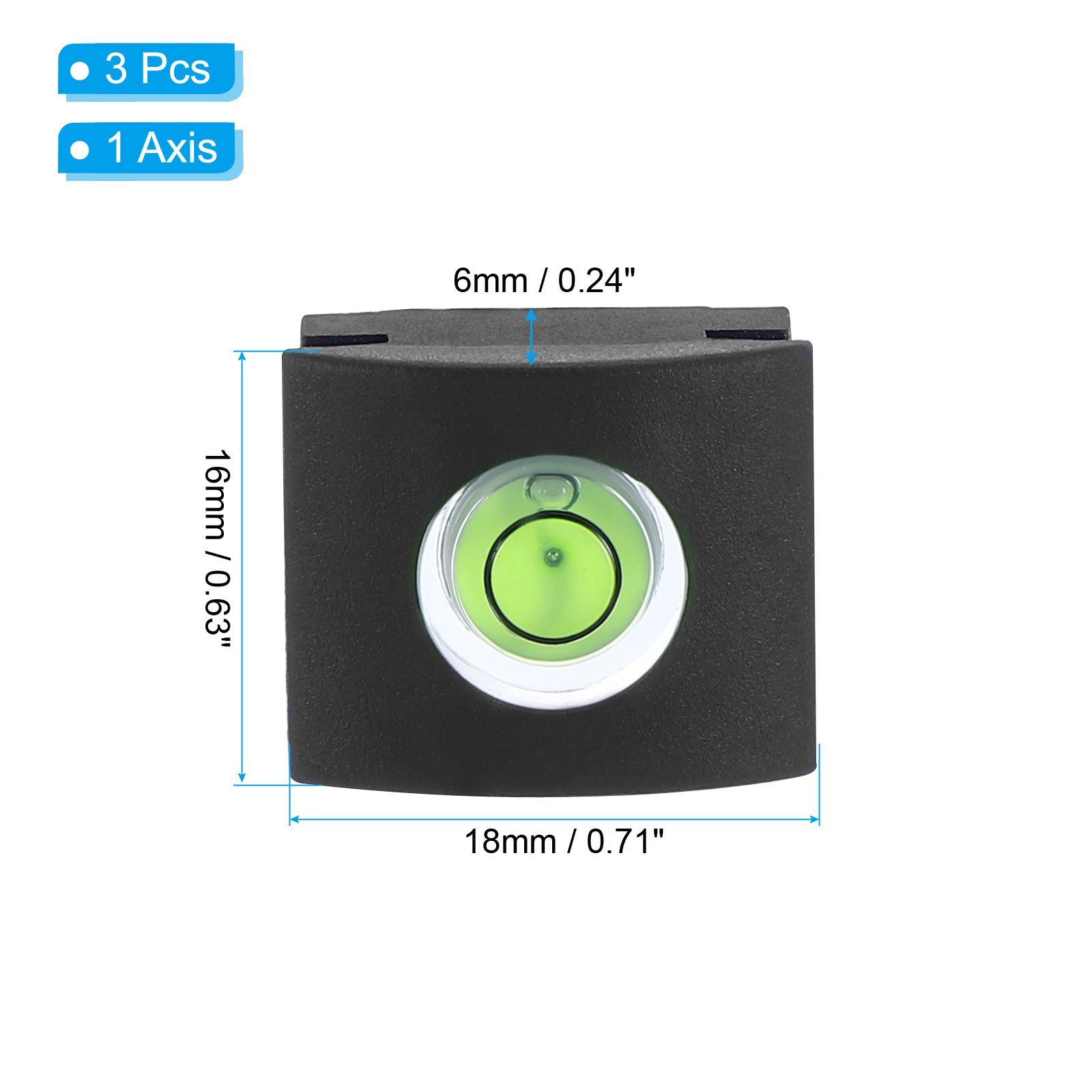 Camera Level Hot Shoe Cover Cap, 3 Pcs 1 Axis Bubble Level Camera Protector