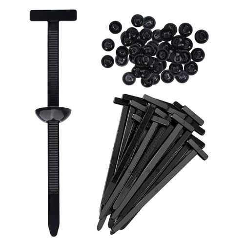 100PCS Snap-fit Nylon Fastening Clip for Car Repairs, Universal Black