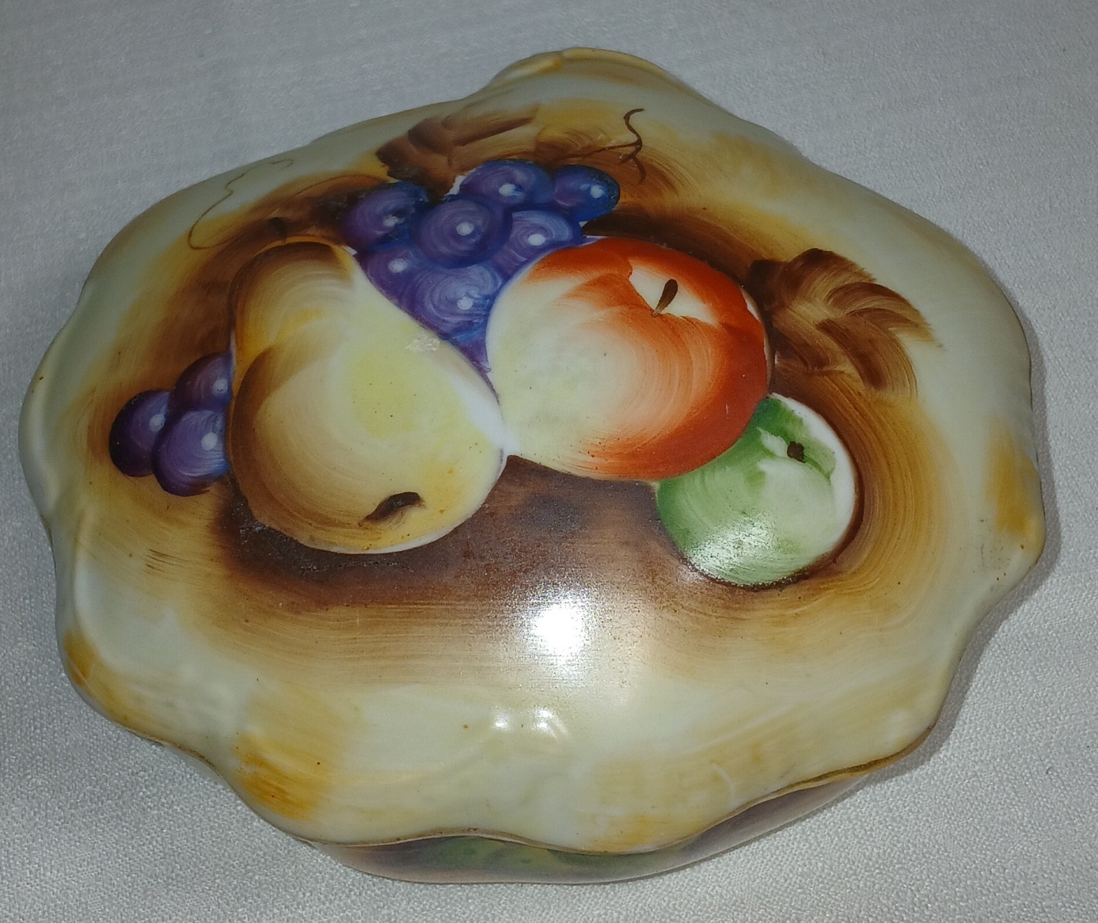 Ceramic Hand Painted Fruit Trinket Box