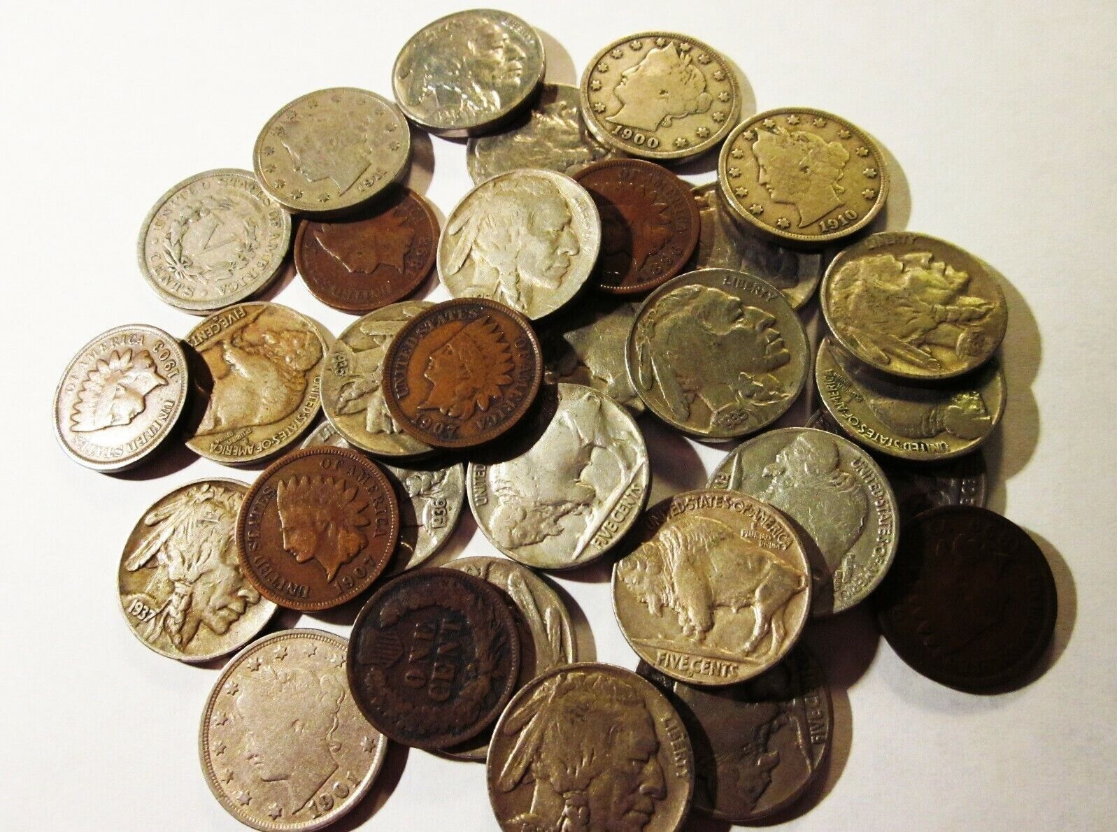 Old U.S. Coin Estate Lot - Indian Head Liberty Buffalo Nickel - 3 Coin Set