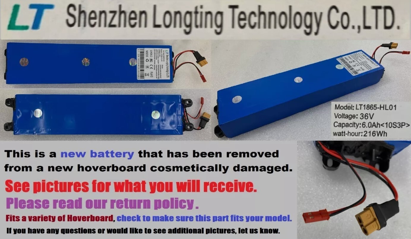 E - scooter Shenzhen Longting  Li-ion battery, 36V  LT1865-HL01  6.0Ah, 216Wh 🔴