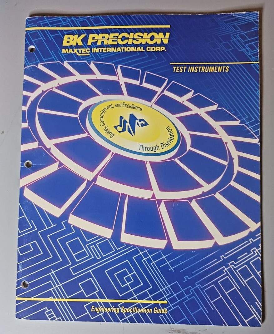 Original B&K Precision Engineering Specification Guide 1995