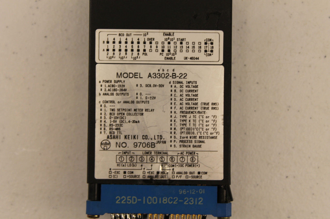 Asahi Keiki A3302-B-22 Digital Meter