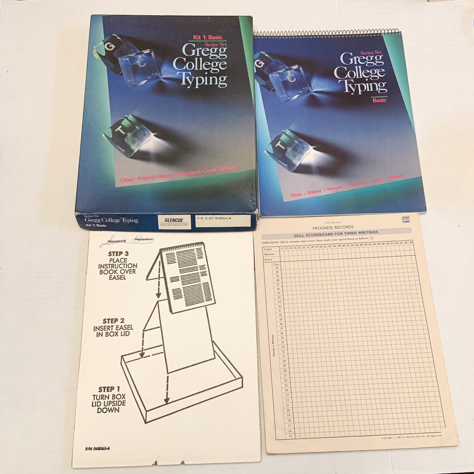 Gregg College Typing: Series Six Kit 1 - Basic Progress Record 1980s Keyboarding