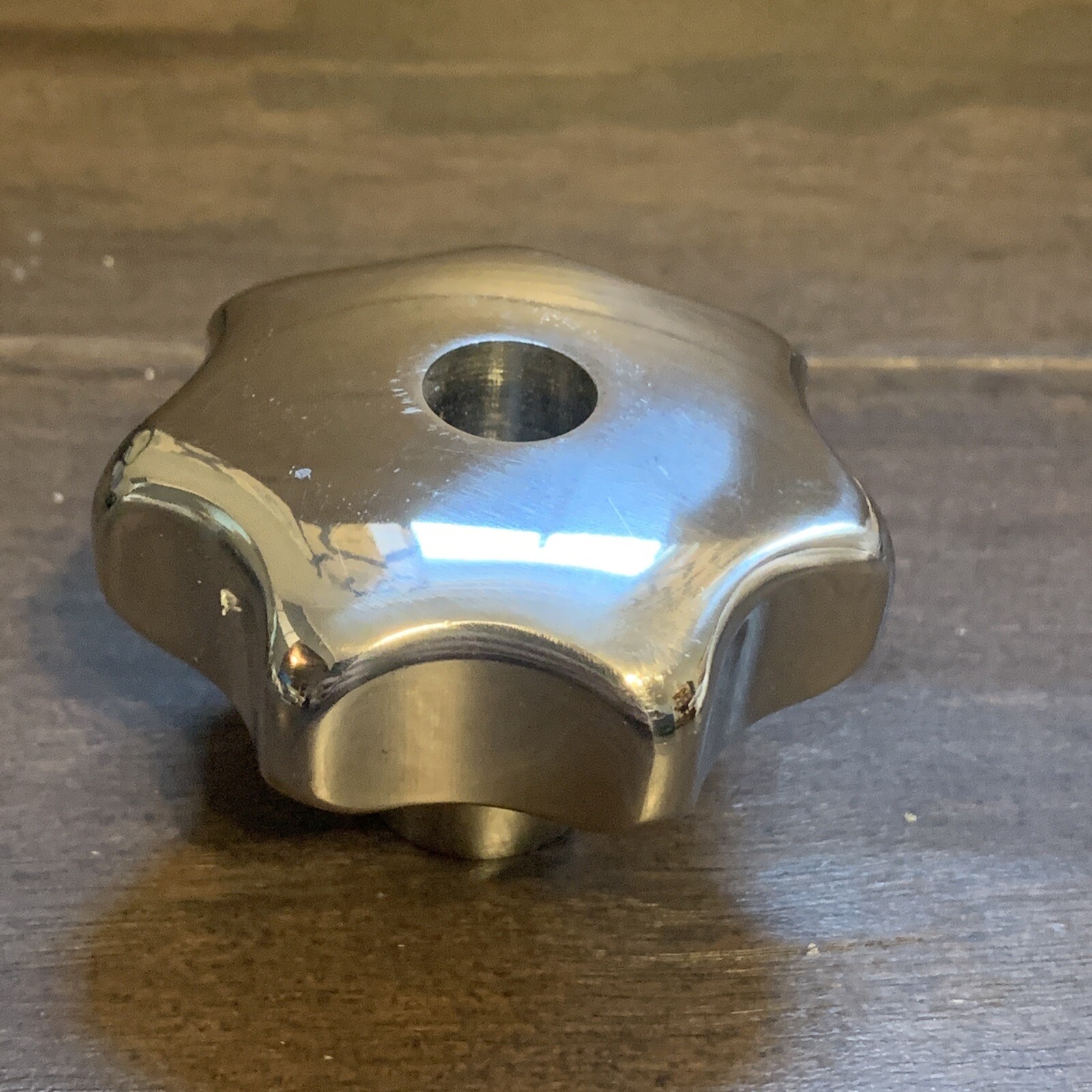 Stainless Steel Star Knob .50 -13 RH Thread Through Hole
