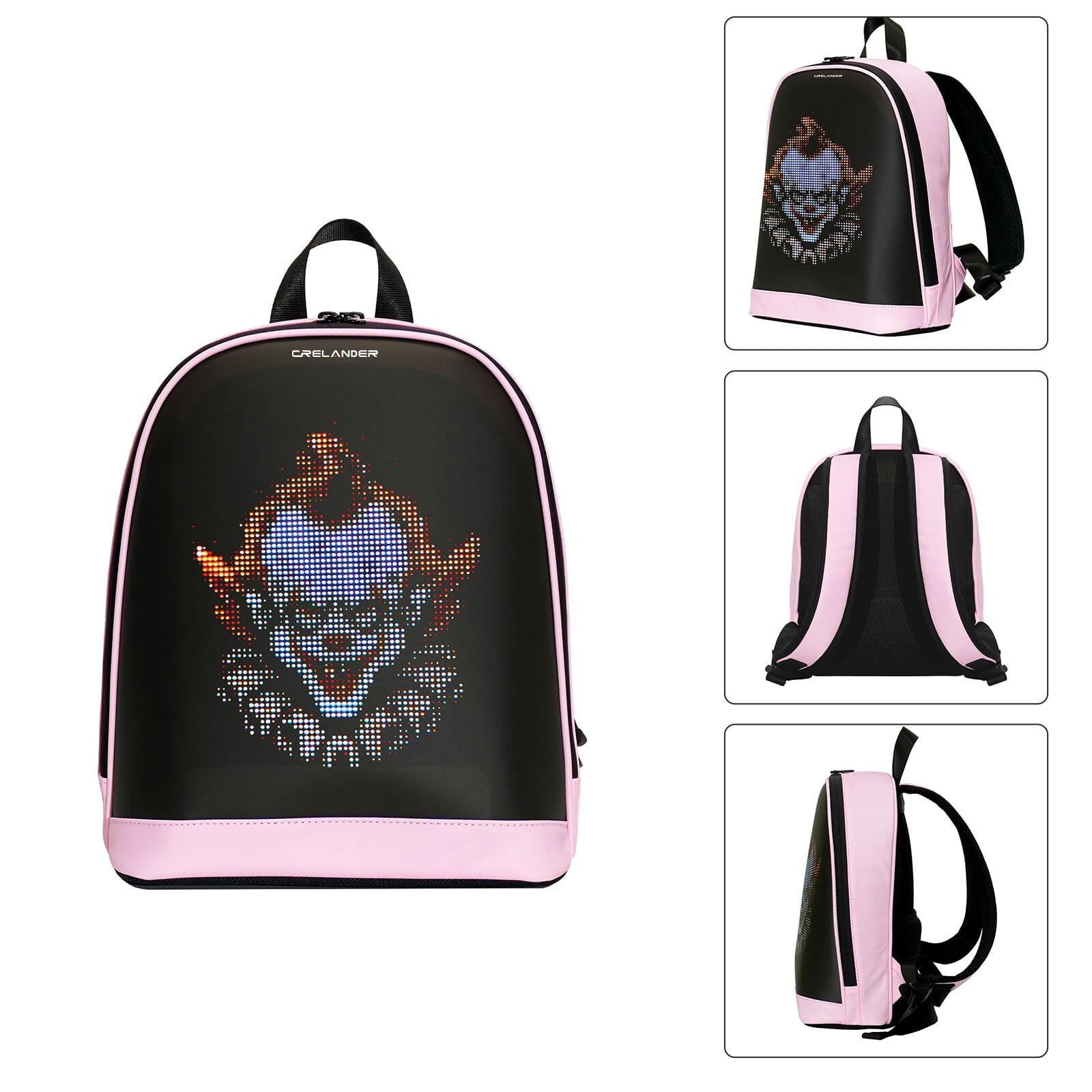LED Backpack, Small Laptop Backpack with Programmable Screen Small Smart Dyna...