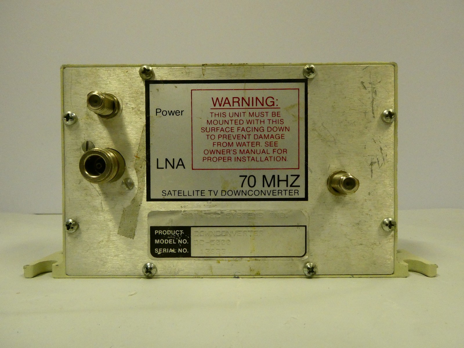 Sat-Tec LNA 70MHZ Satellite TV Downconverter Not Tested!