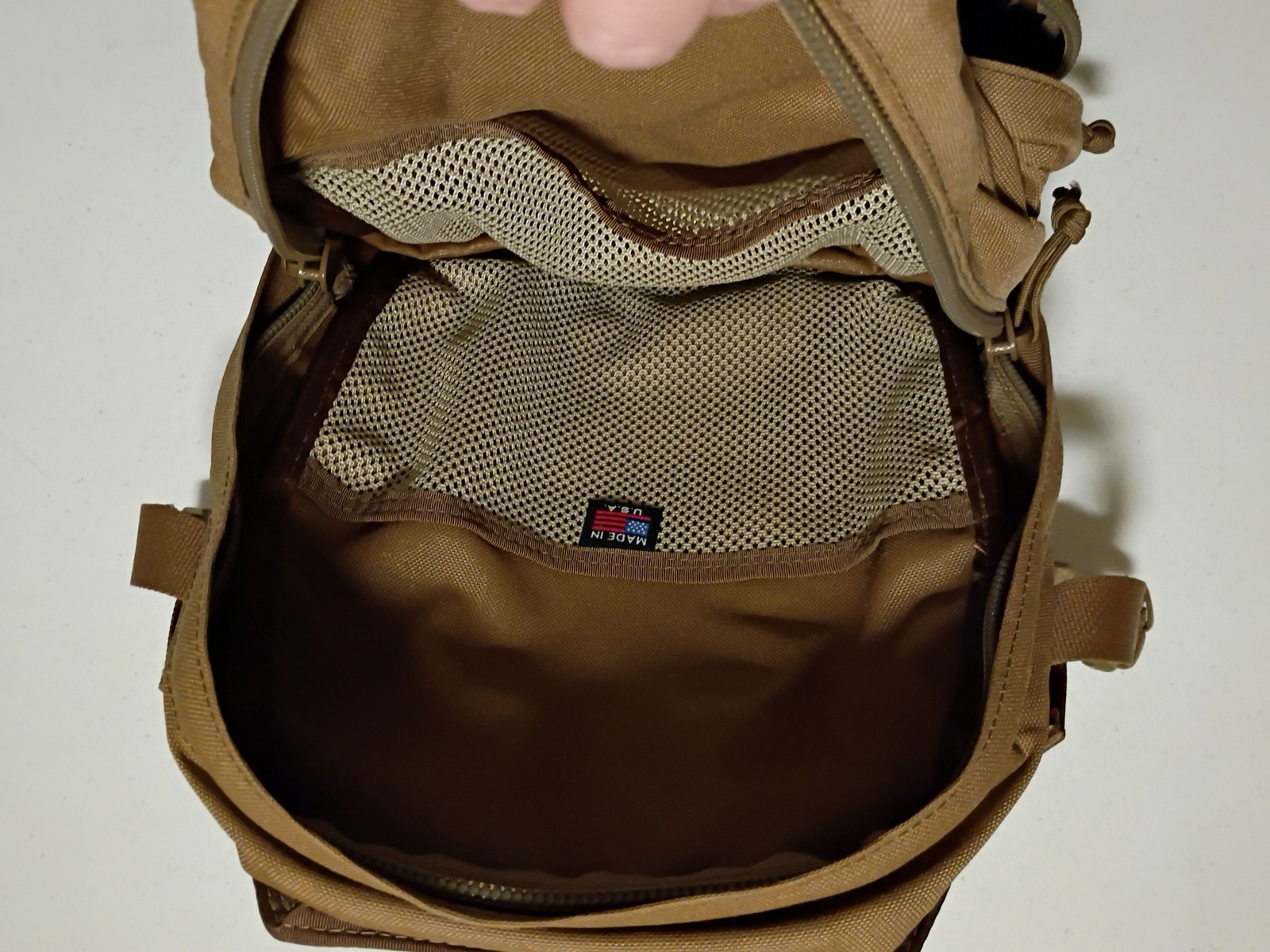 Plate Carrier Back Assault Panel Pack (fits Camelback) Coyote Brown -Made in USA
