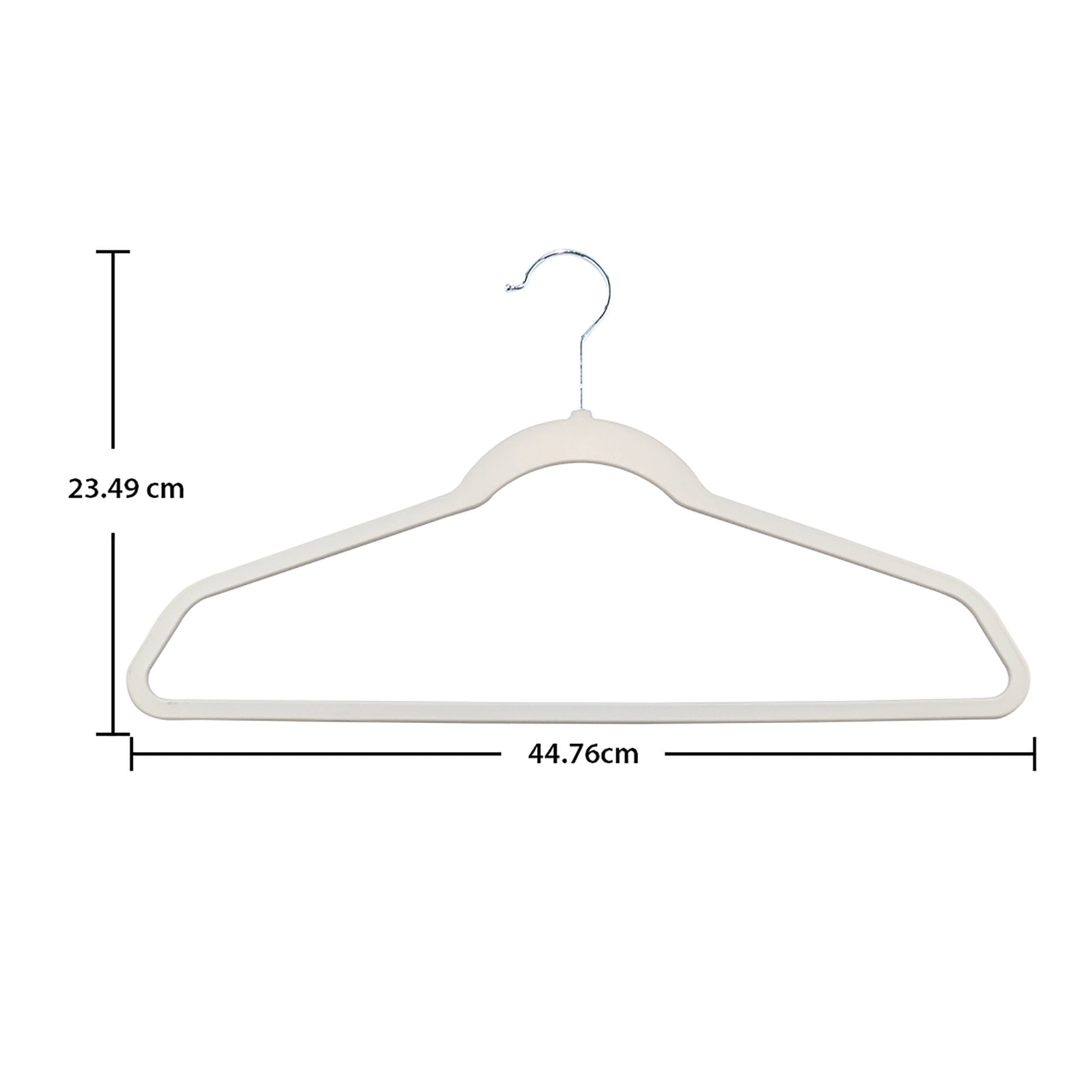 (2 pack) Better Homes & Gardens Non-Slip Rubberized Hangers – 10-Pack, Beige