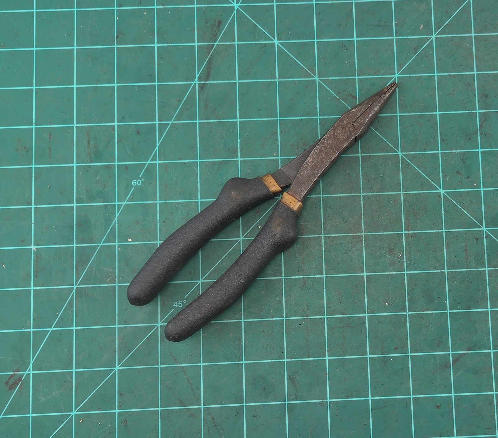 Craftsman Professional USA Needle Nose Pliers 45585 USA Rare Black & Gold