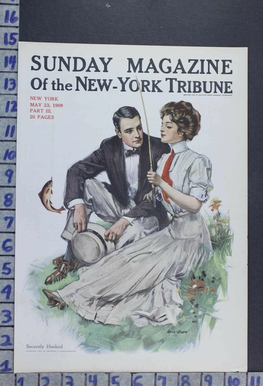 1909 SPORT WOMEN FISH TROUT TACKLE ROD REEL LOVE DATE ILLUS GREFE COVER RF52